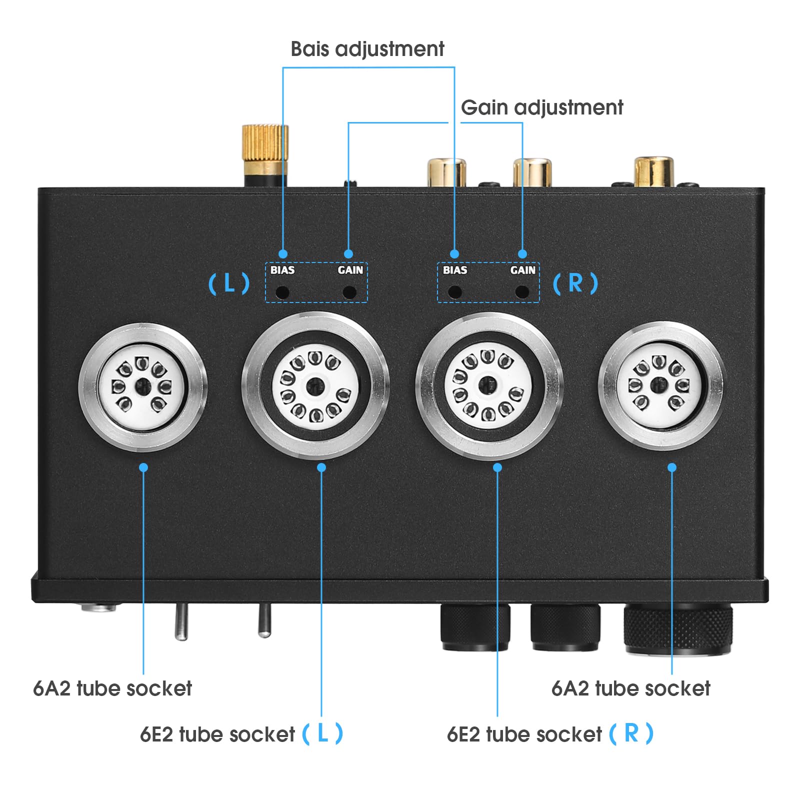 Douk Audio T9 Vacuum Tube Phono Preamp - Stereo Turntable Preamplifier with MM/MC Support, Headphone Output & Bass/Treble Control | Hi-Fi Audio System for Vinyl Record Players, Home Theater & Audiophile Setups