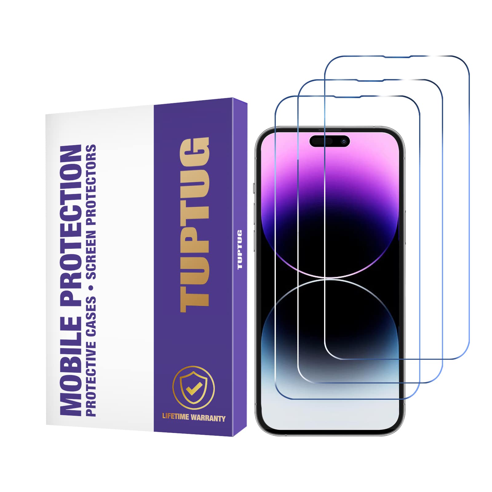 Premium Tempered Glass Screen Protector for iPhone 14 Pro Max (3 Pack) - 9H Hardness Shatterproof 6.7