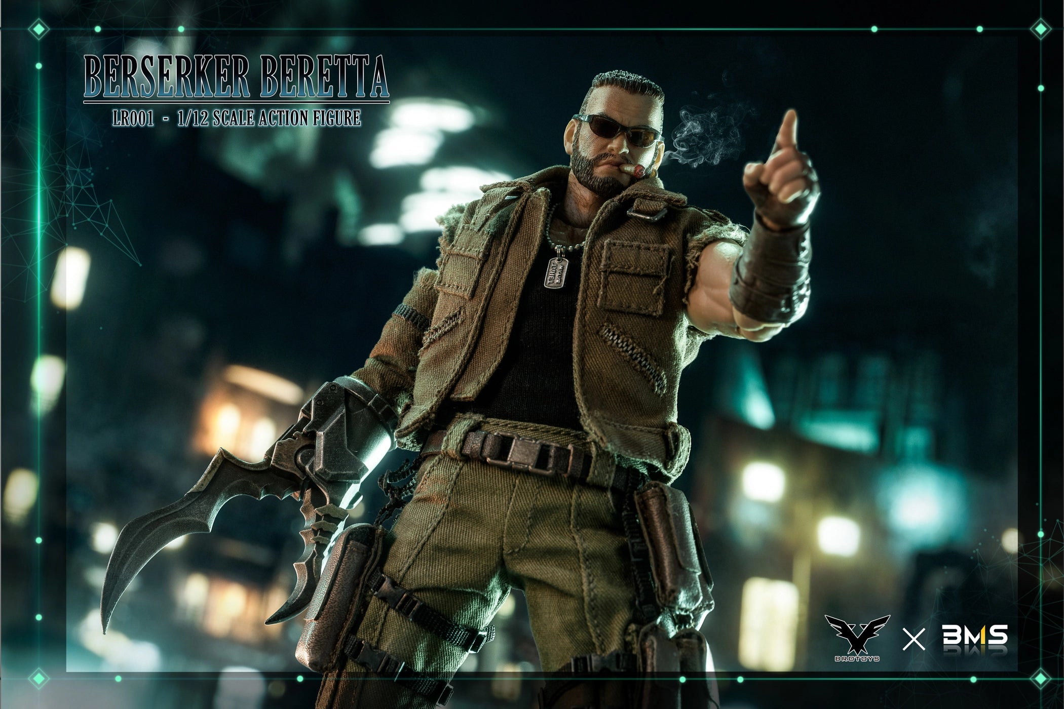 Brotoys 1/12 Berserker Beretta 12th Scale Collectible Action Figure with Detailed Accessories - Perfect for Display, Photography & Anime Fans Collection