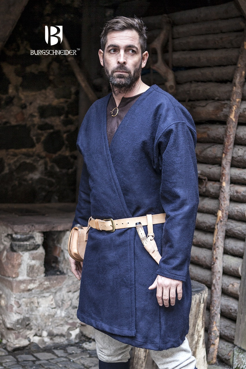 Viking Coat Loki Blue - Authentic Norse Viking Cloak for Cosplay & LARP - Perfect for Halloween, Renaissance Fairs & Medieval Reenactments
