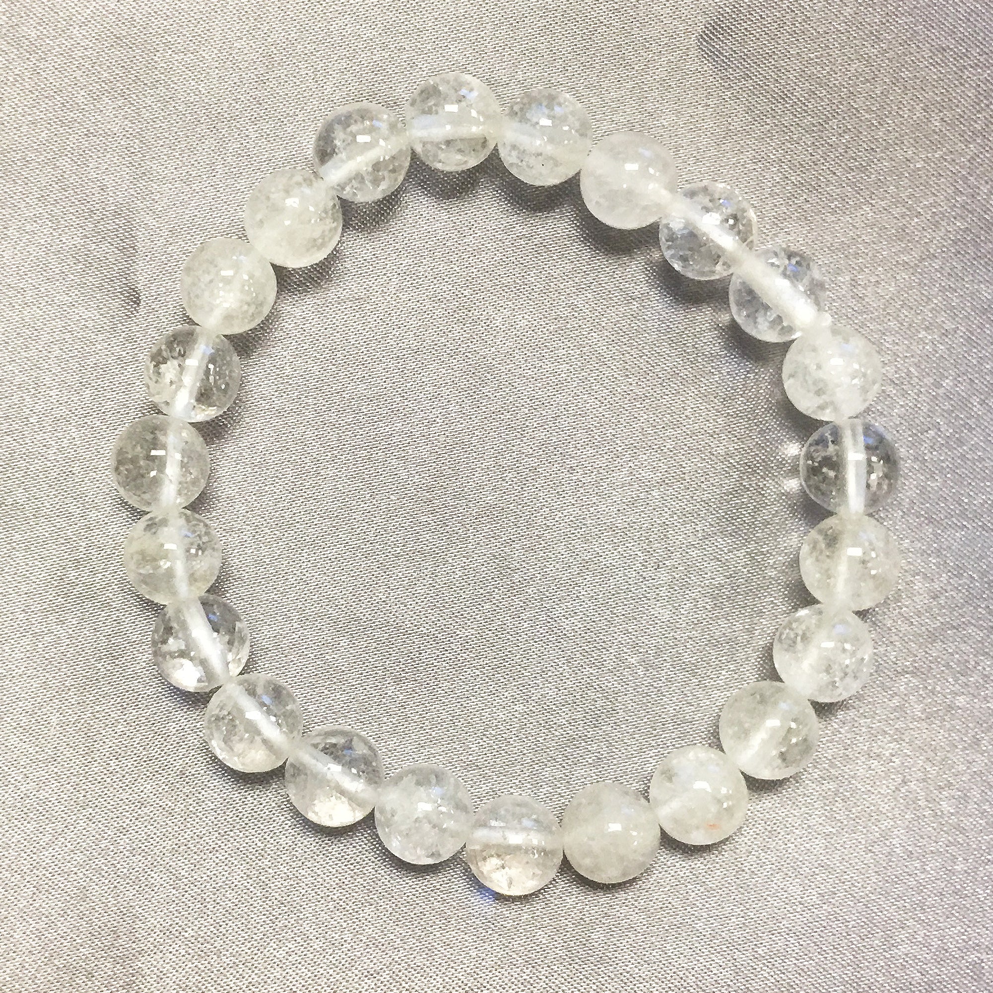 8mm Clear Quartz Gemstone Beads Stretch Bracelet for Women - Handmade Healing Crystal Jewelry for Meditation, Yoga & Positive Energy