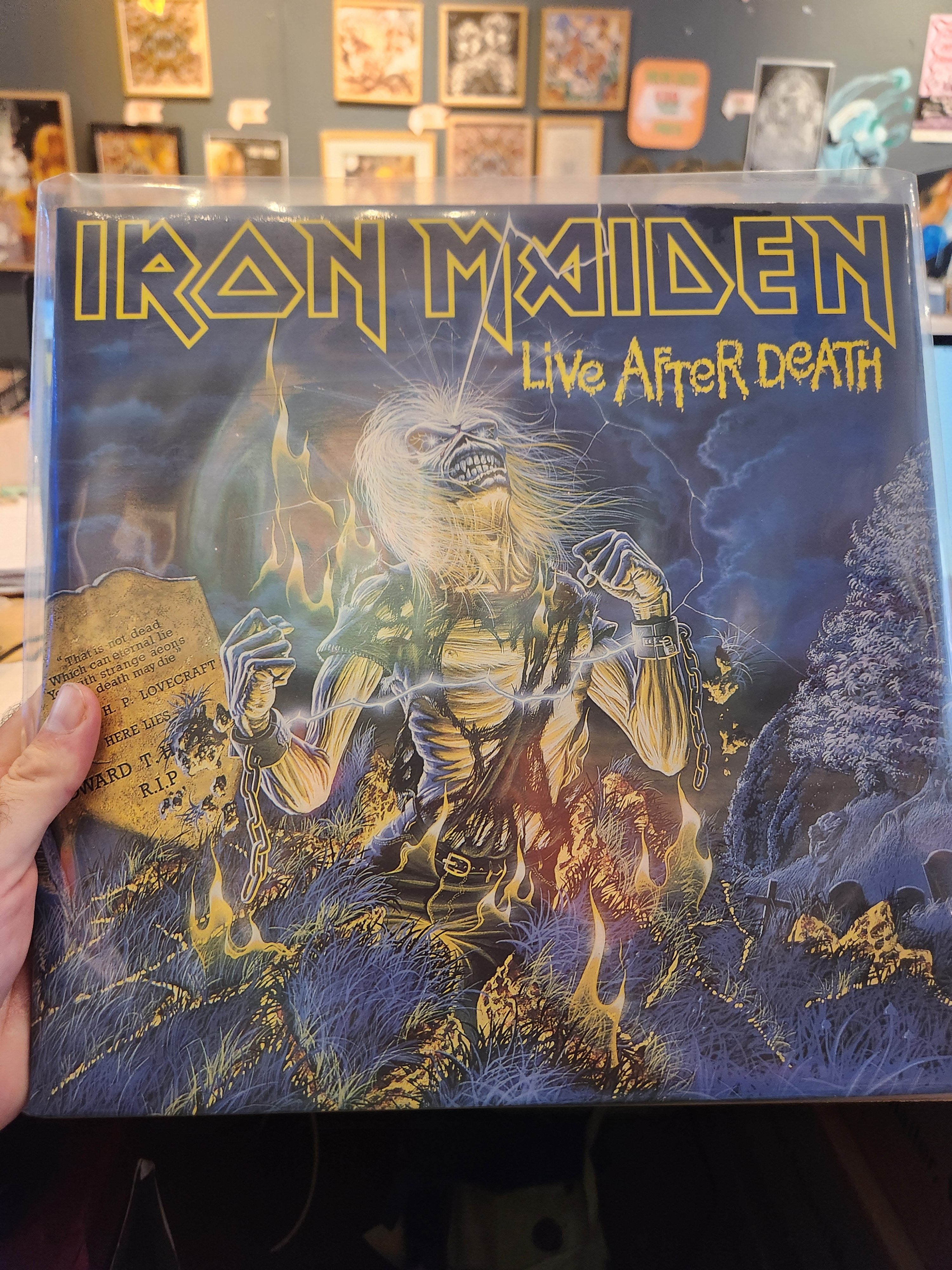 Iron Maiden Live After Death Vintage Vinyl 2LP Record - Perfect for Collectors & Classic Rock Fans | Home Decor, Music Room Display, Gift for Vinyl Enthusiasts