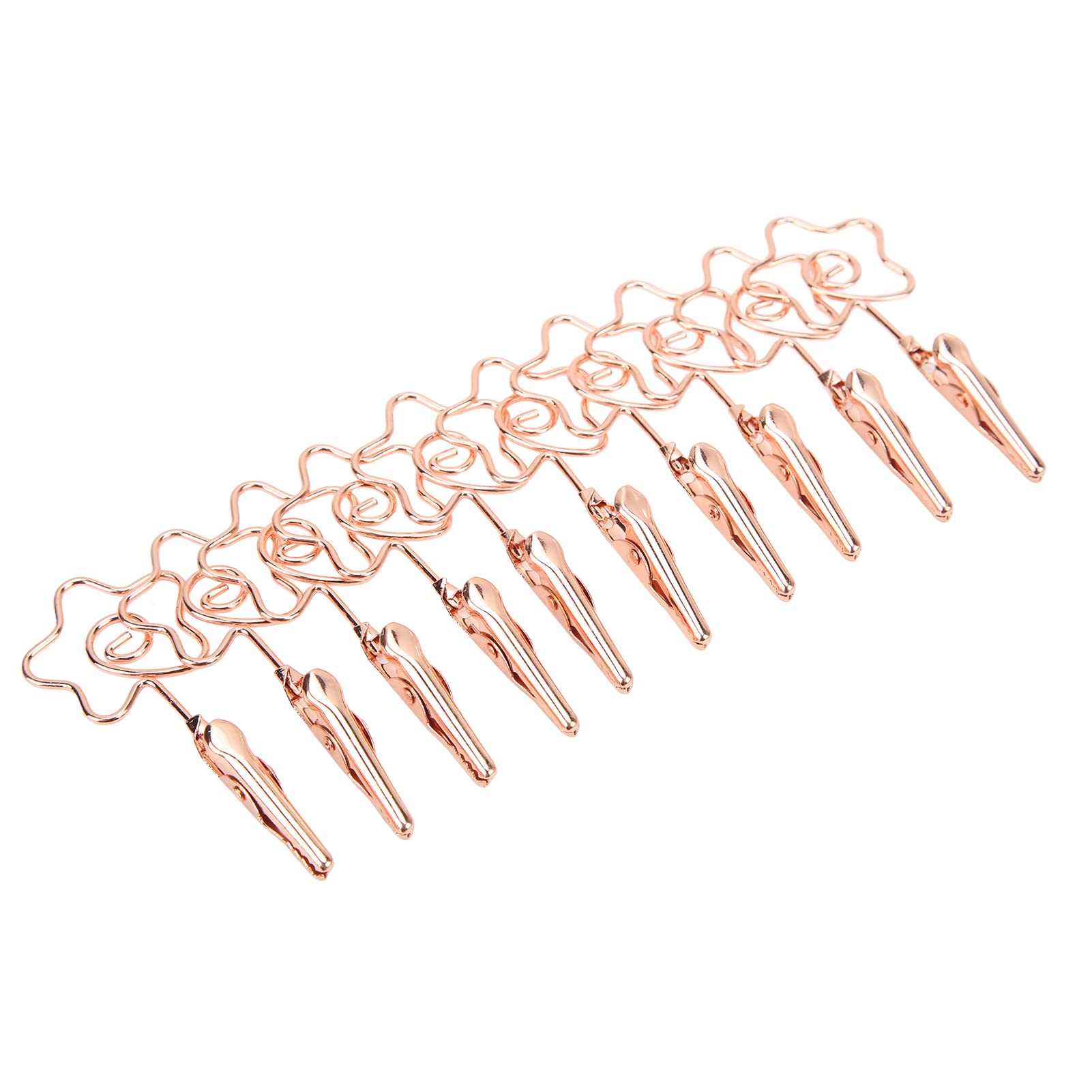 Shanrya Rose Gold Metal Note Holder - Sturdy Durable Memo Clip, Business Card Holder for Office Desk, Picture Display Stand - Perfect for Organizing Notes, Cards & Photos in Home & Office Workspace