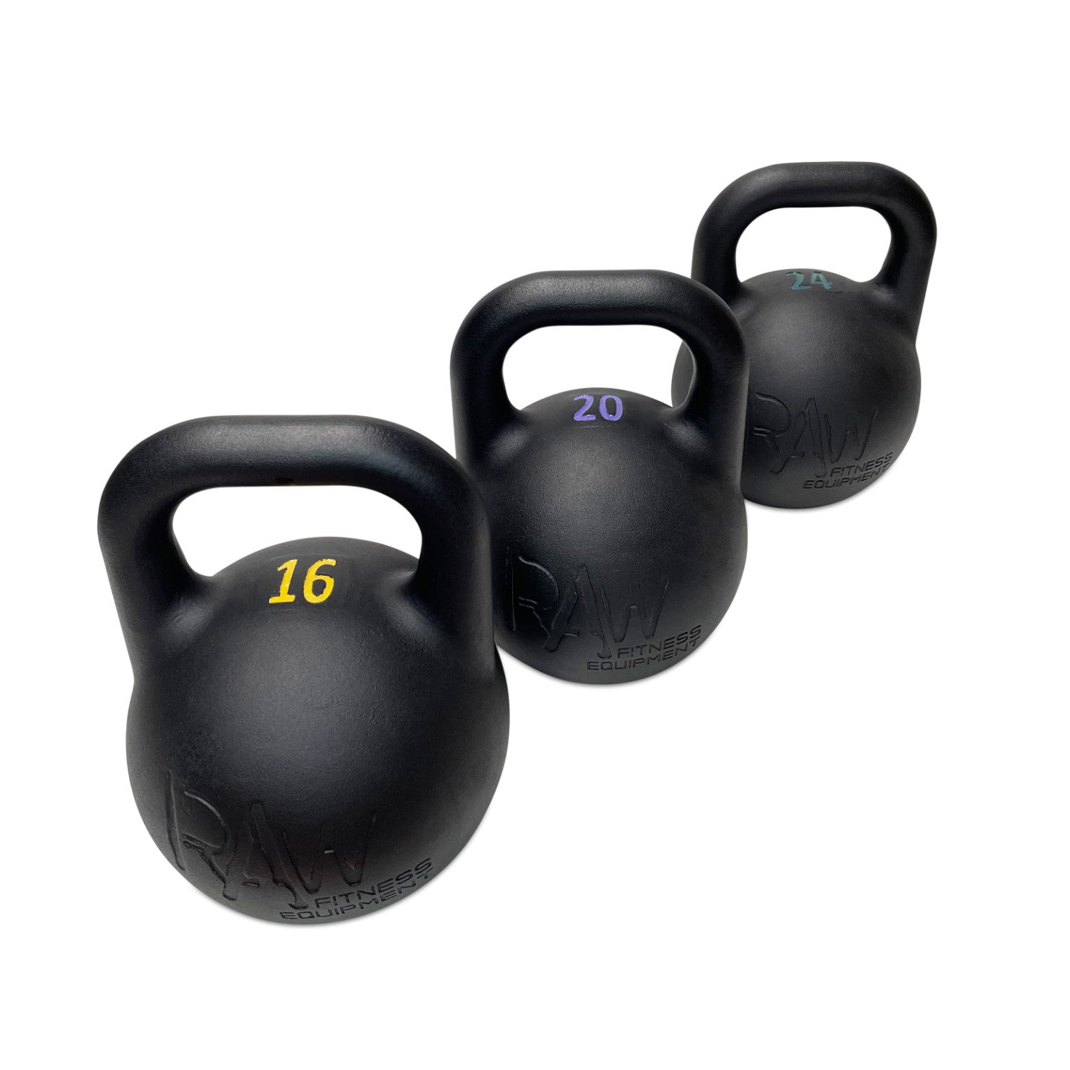 Premium Competition Kettlebell 16kg & 24kg Set - Professional Grade Black Cast Iron Weights for CrossFit, Strength Training & Home Gym Workouts