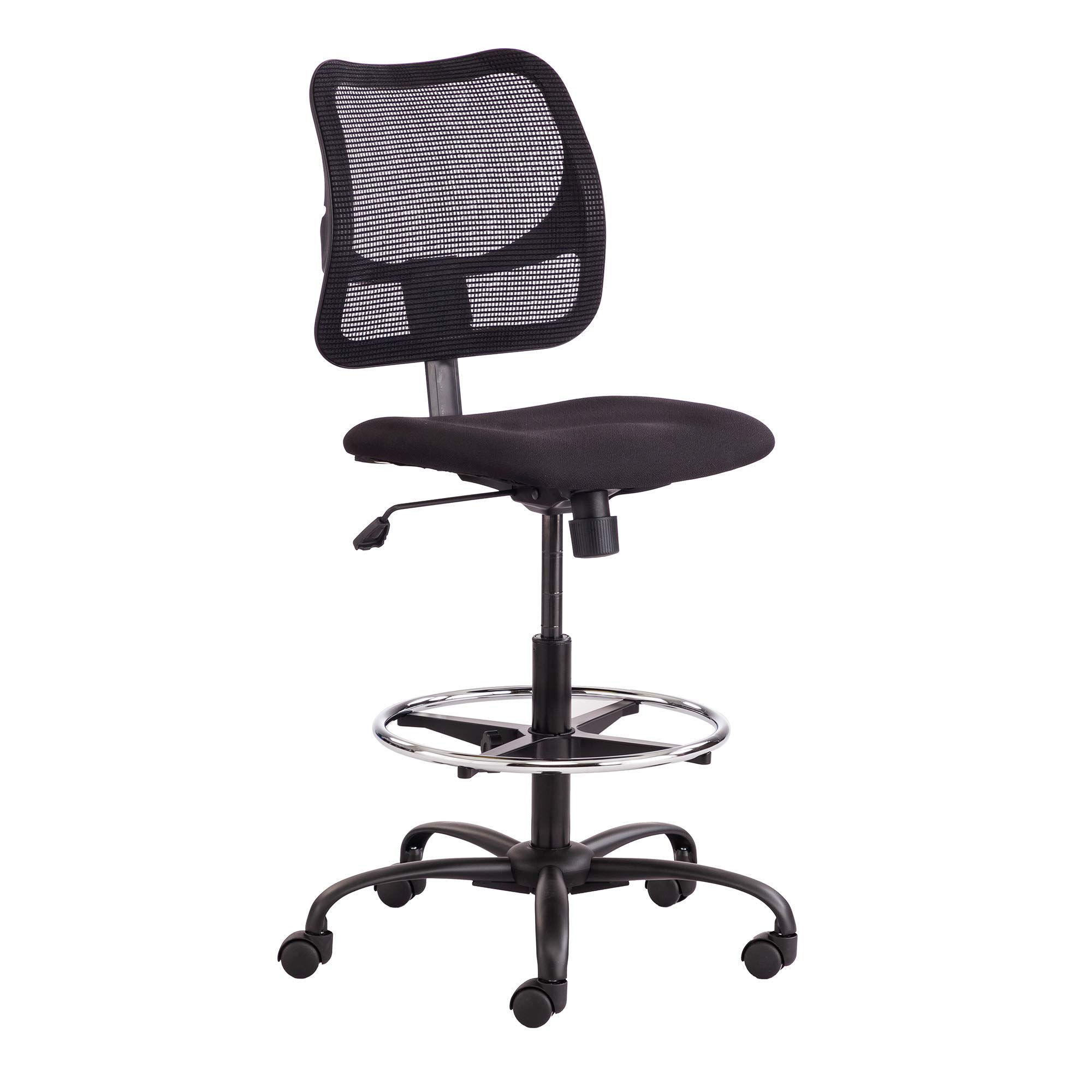 Ergonomic Safco Products Vue Mesh Extended-Height Office Chair 3395BL - Breathable Mesh Back, Adjustable Mid-Back Support in Black - Perfect for Home Office, Conference Rooms & Workspaces