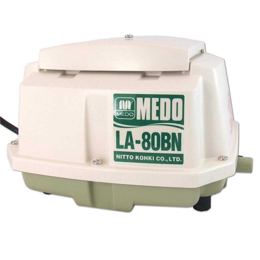 HugeHard MEDO LA-80BN High Pressure Piston Air Pump for Aquariums, Inflatable Boats & Pool Toys - Powerful 12V DC Air Compressor with Durable Metal Housing