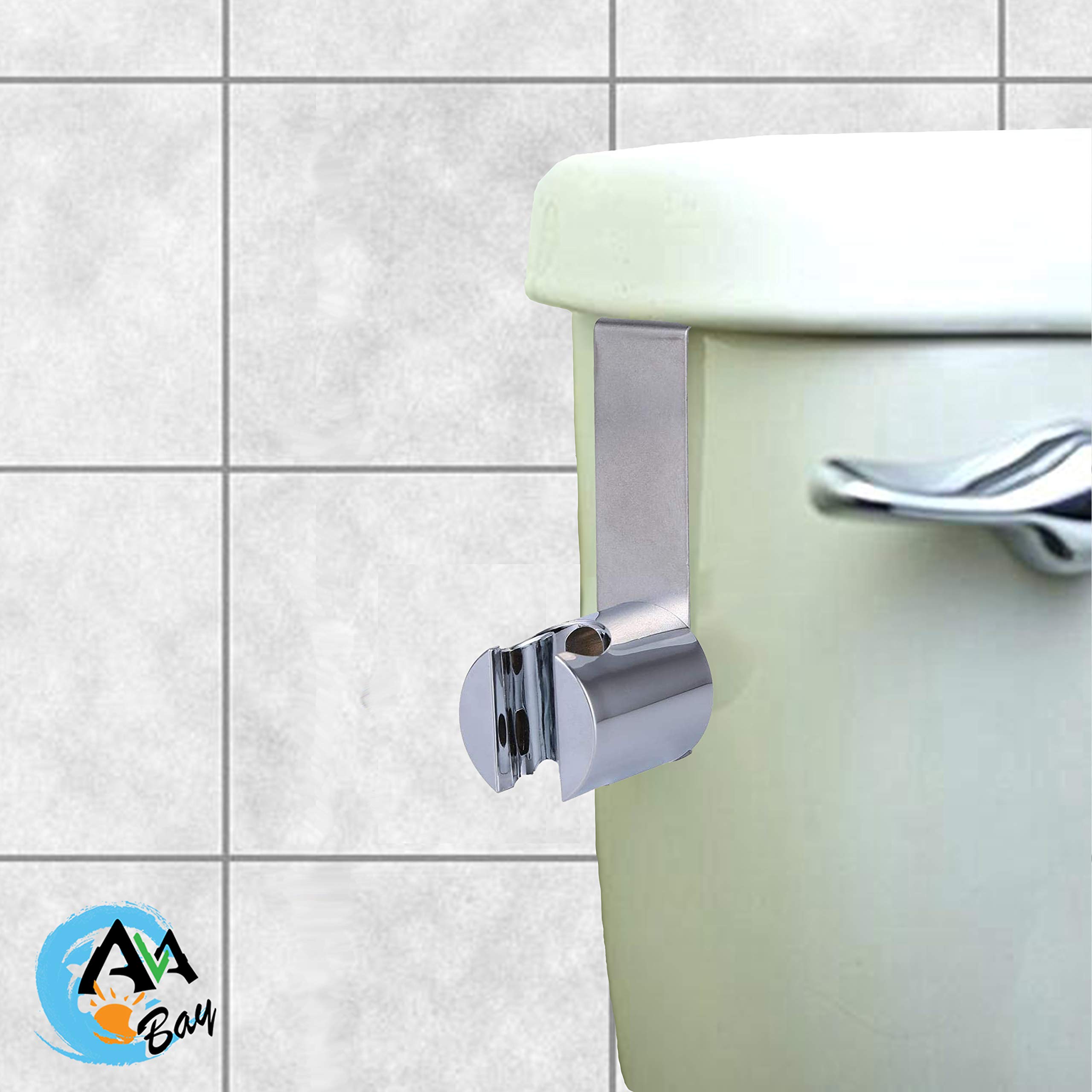 Handheld Bidet Sprayer Holder - Toilet Tank or Wall Mounted Bidet Spray Head Holster - Durable Shattaf Hanger Hook for Bathroom - Perfect for Hygienic Cleaning & Space Saving Organization
