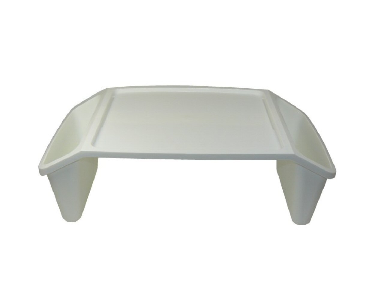 White Romanoff Lap Tray - Portable Desk for Sofa & Bed Use