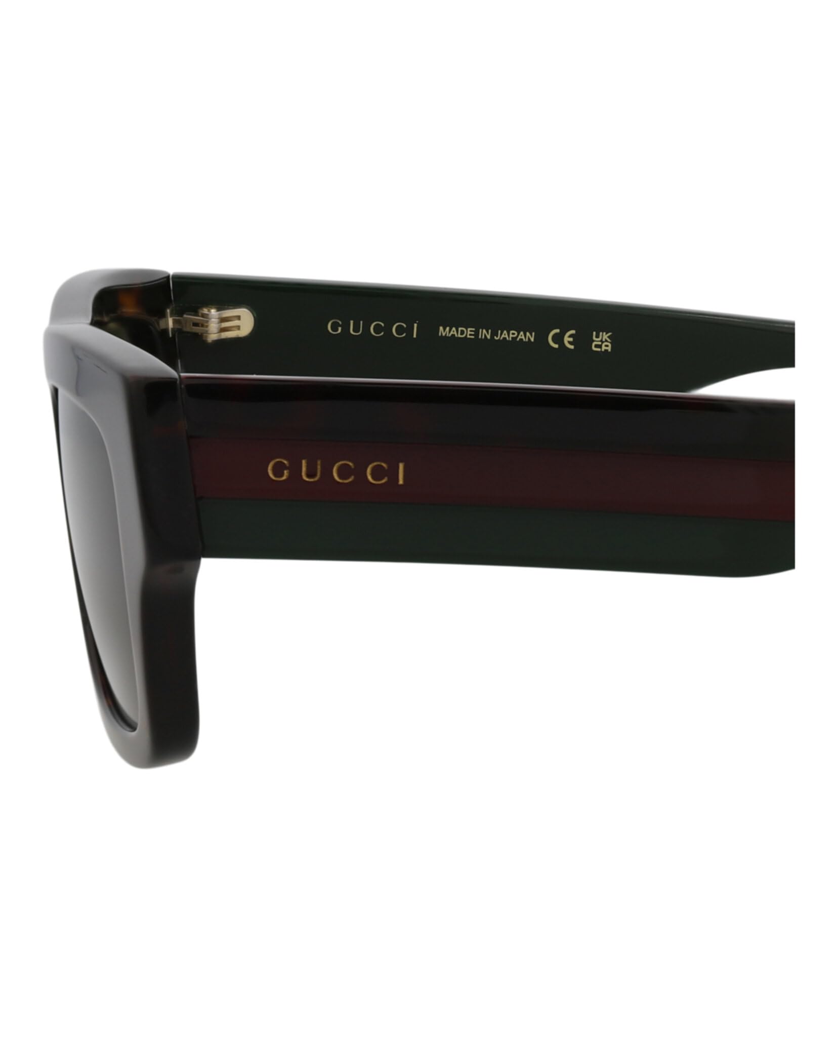 Gucci GG1301S Havana Green 55mm Men's Sunglasses – Polarized UV Protection for Outdoor Activities, Driving & Fashion