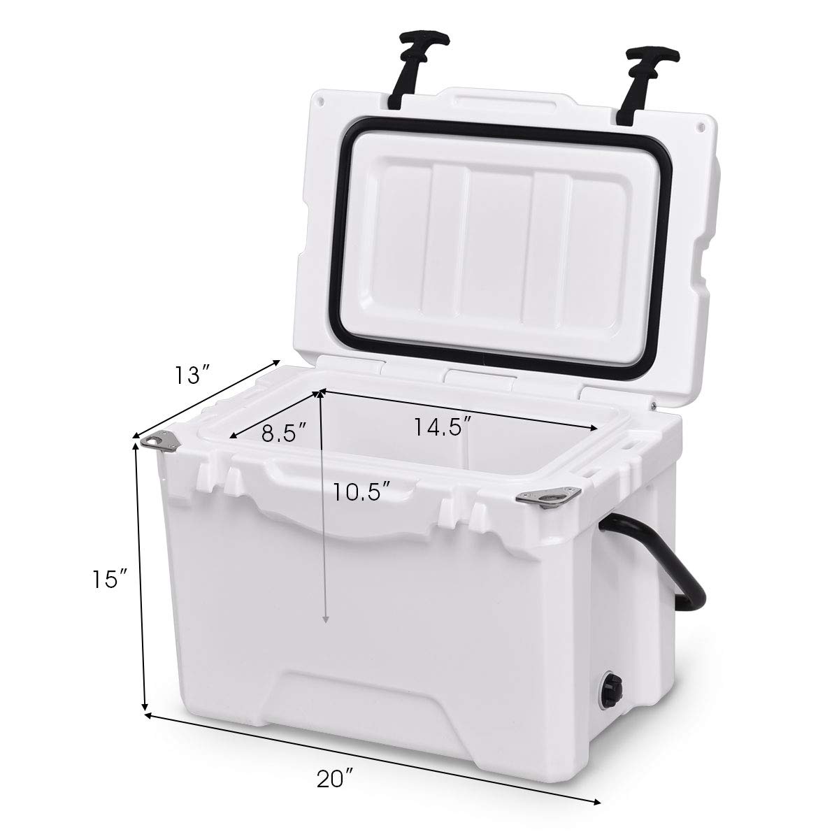 Happygrill 20 Quart Large Cooler Box - Portable Insulated Ice Chest for Camping, Beach, Picnics, Fishing & Outdoor Activities | Heavy Duty Party Cooler for Drinks, Food & Beverages
