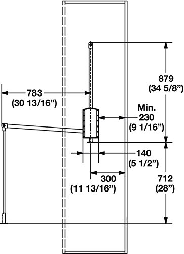Hafele Pull Down Closet Rod - 26 lbs Load Capacity, Black Powder-Coated, Adjustable 26