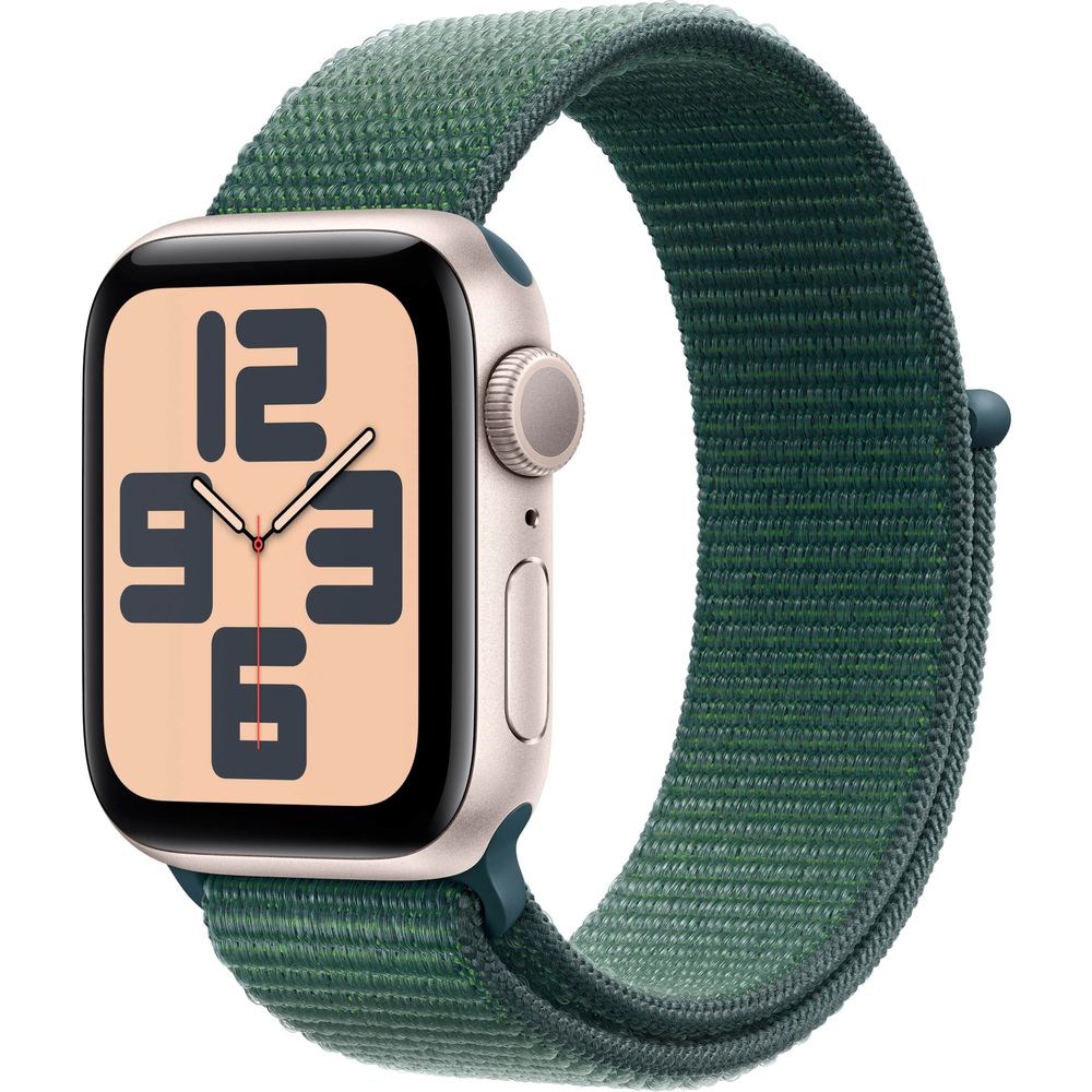 Apple Watch SE 2 (40mm) - Starlight Aluminum Case with Lake Green Sport Loop (GPS) MXEH3LL/A | Perfect for Fitness Tracking, Workouts & Everyday Wear