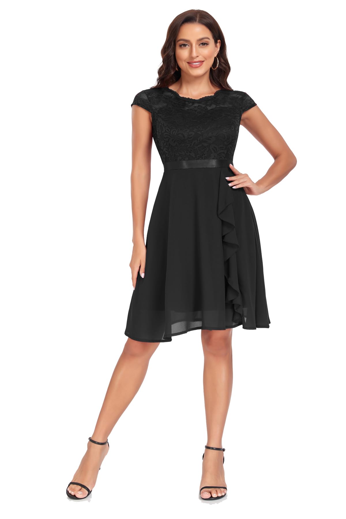 Elegant Women's Crushed Velvet Short Prom Dresses - Ruffled Bridesmaid & Cocktail Dresses for Weddings, Parties & Special Occasions