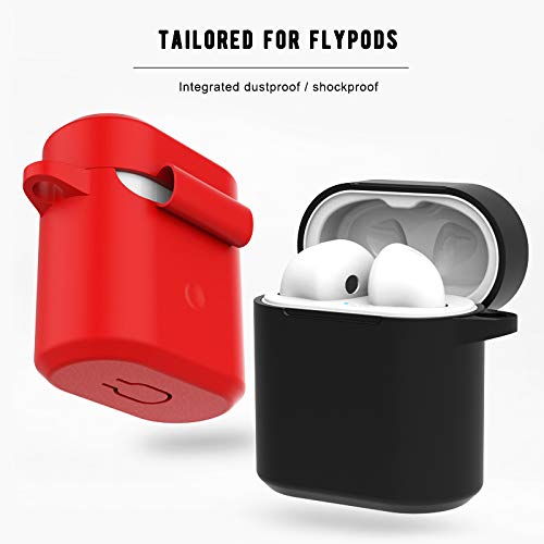 Premium Silicone Protective Case for Huawei Honor FlyPods Pro/Freebuds 2 Pro - Light Blue with Metal Carabiner Hook - Durable Earbuds Cover for Sports, Travel & Daily Use
