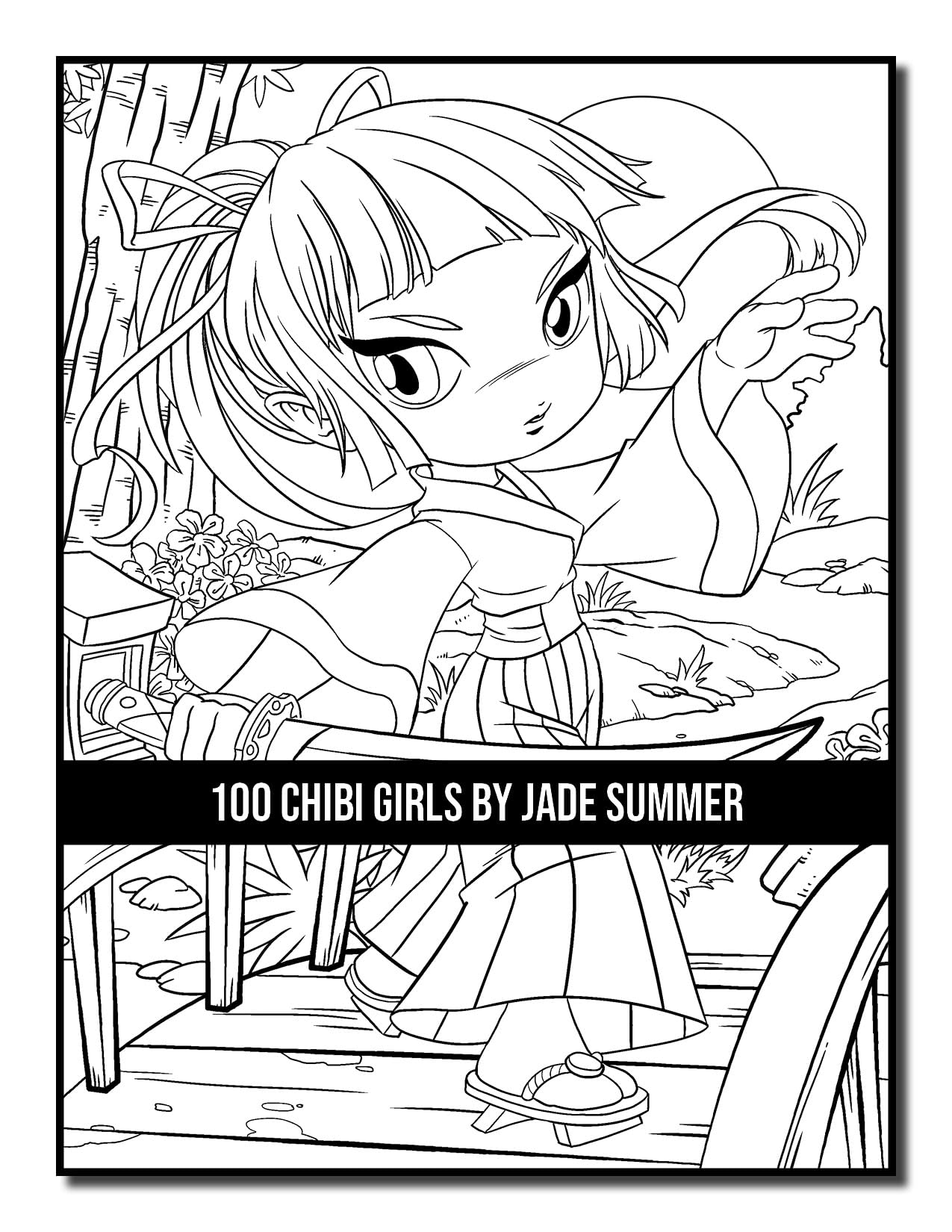 100 Chibi Girls: Cute & Fantasy Adult Coloring Book with Horror & Christmas Themes - Perfect for Stress Relief, Gifts & Creative Relaxation