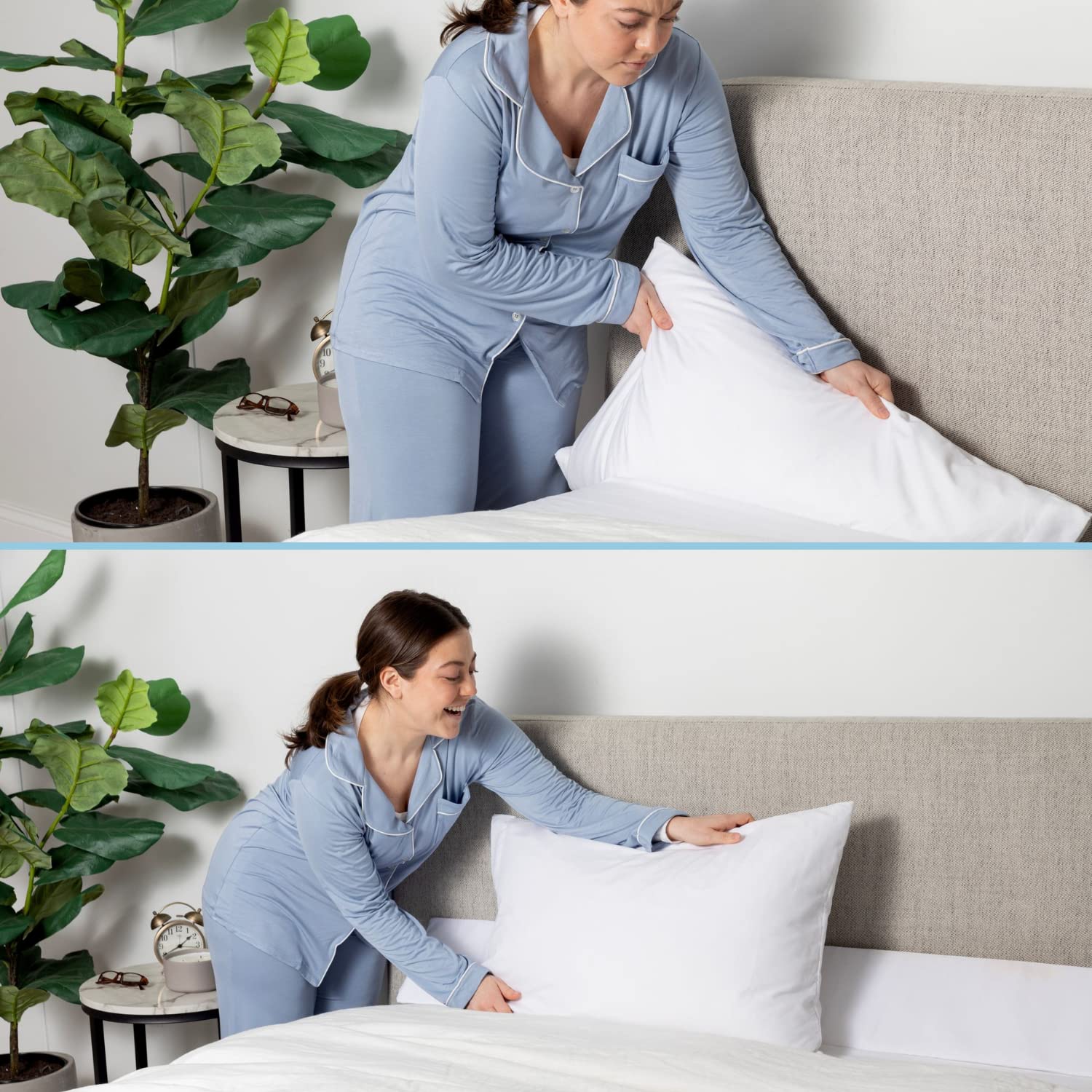SnugStop The Original Bed Wedge Pillow - Headboard Gap Filler for Mattress Support, Triangle Wedge Pillow to Prevent Pillow Loss - Perfect for Back Support, Reading & Watching TV in Bed (Full Size)