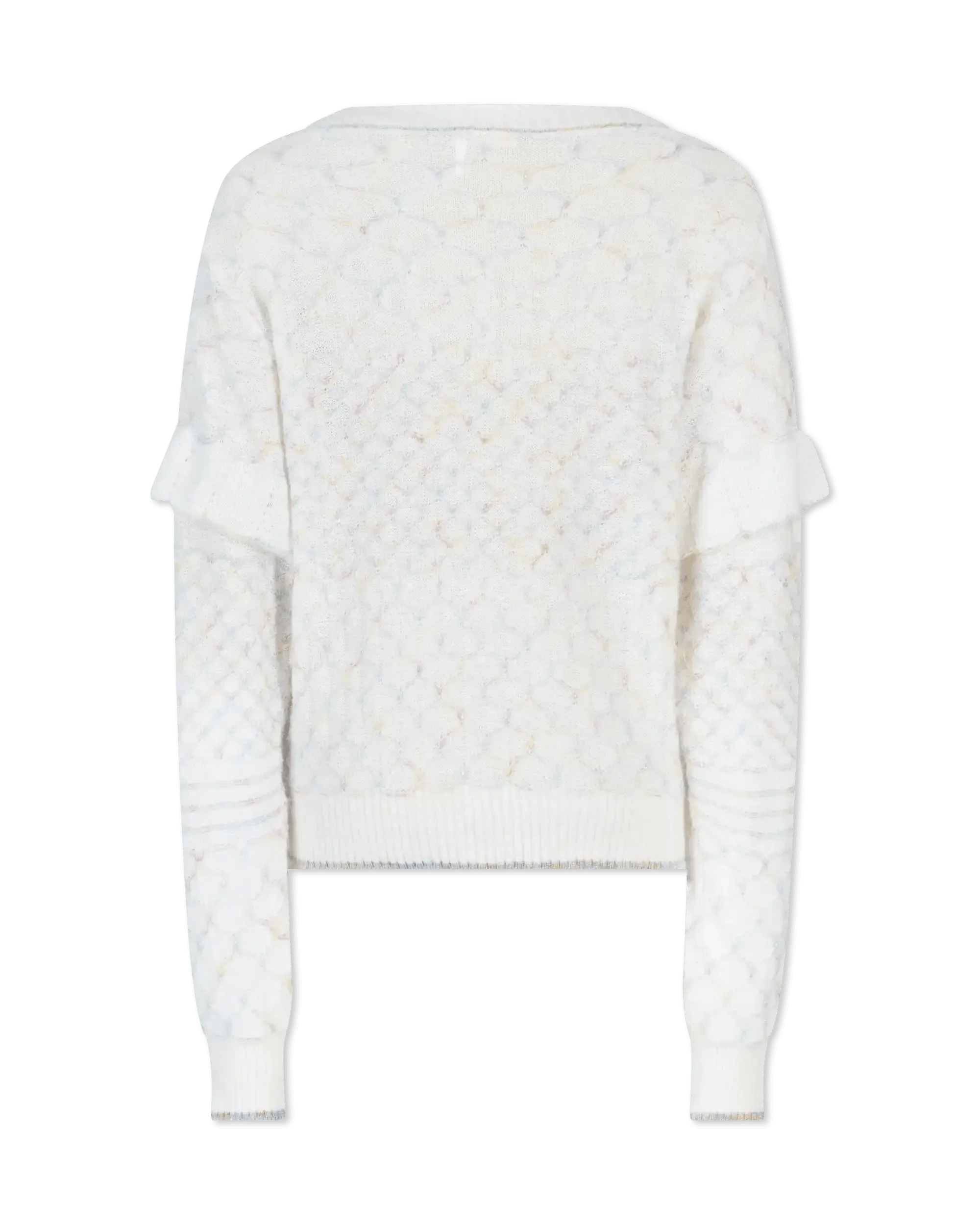 Stylish Linen Multicolor Metallic Crewneck Sweater for Women | Comfortable & Fashionable Knit Pullover | Perfect for Casual Outings, Office Wear & Fall Layering