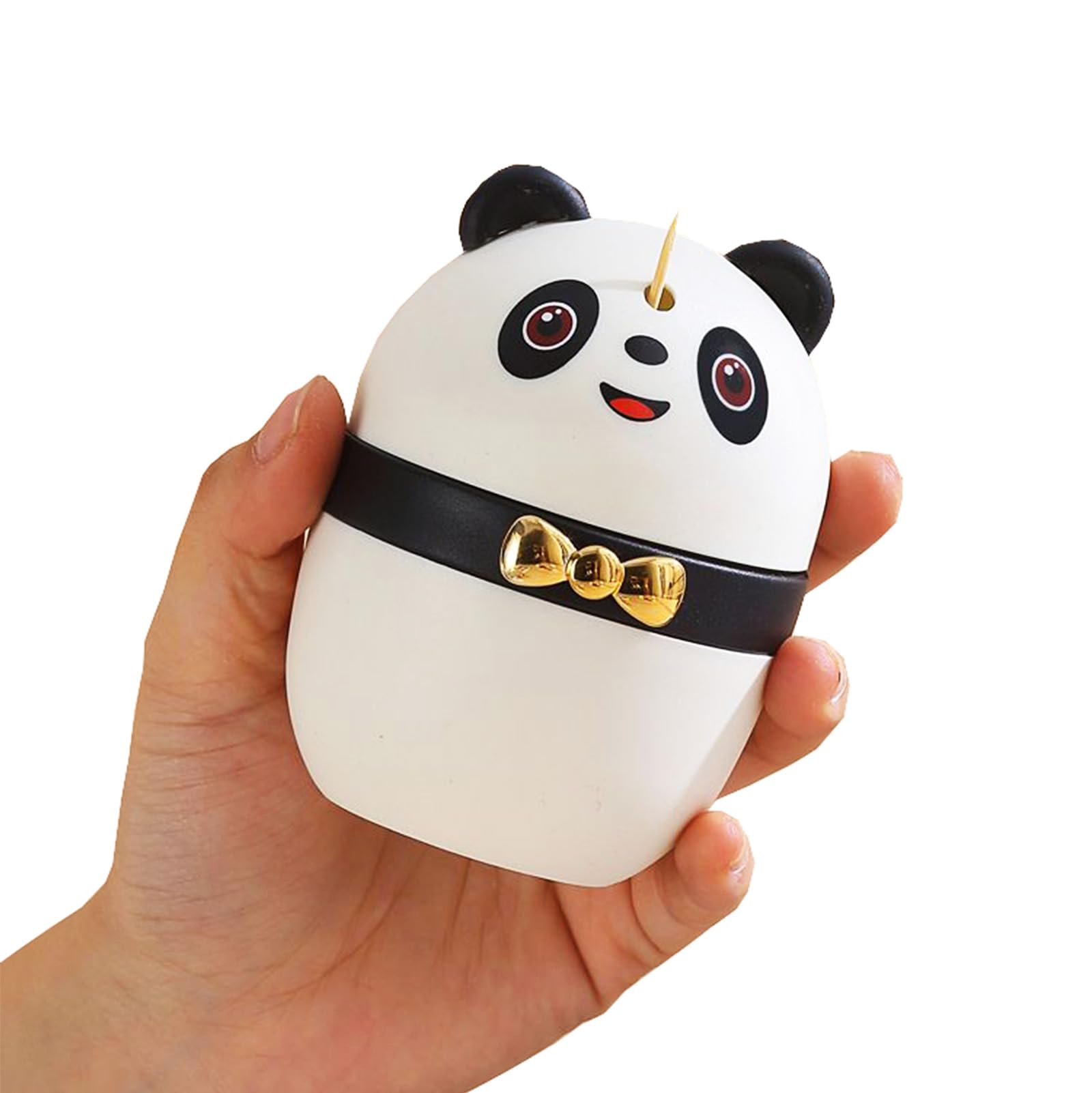 Automatic Cute Panda Toothpick Dispenser Holder - Thickened Novelty Toothpicks Container for Kitchen, Restaurant & Hotel Use - Sturdy Safe Portable Toothpick Storage Box - Perfect for Dining Tables, Parties, and Home Decor