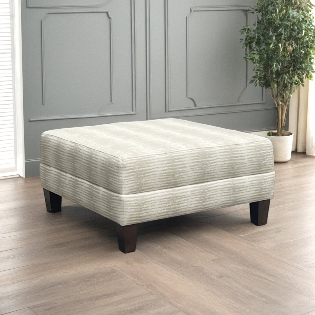 Belle Ottoman Footrest Stool - Soft Padded Storage Ottoman with Removable Cover for Living Room, Bedroom & Office - Perfect for Extra Seating & Home Decor