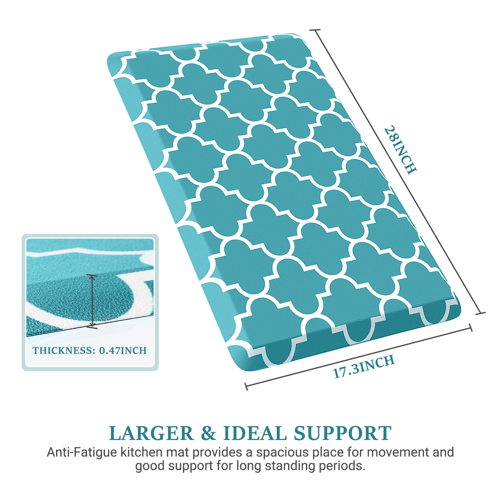 WISELIFE Anti-Fatigue Kitchen Mat - 17.3