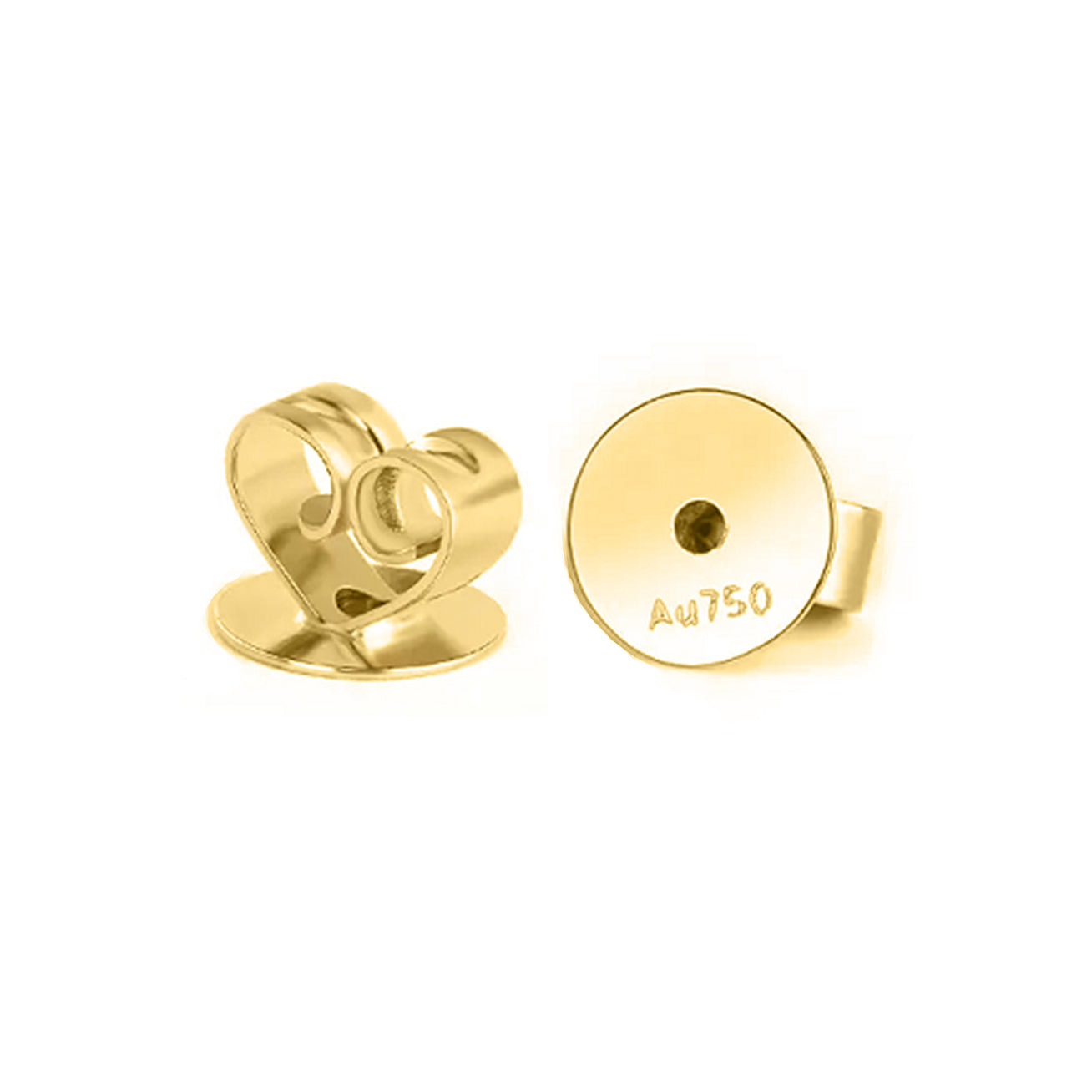 18K Solid Gold Earrings Backstopper KA00004 - Luxury Stud Earrings for Women, Hypoallergenic & Tarnish-Free - Perfect for Weddings, Parties & Everyday Wear