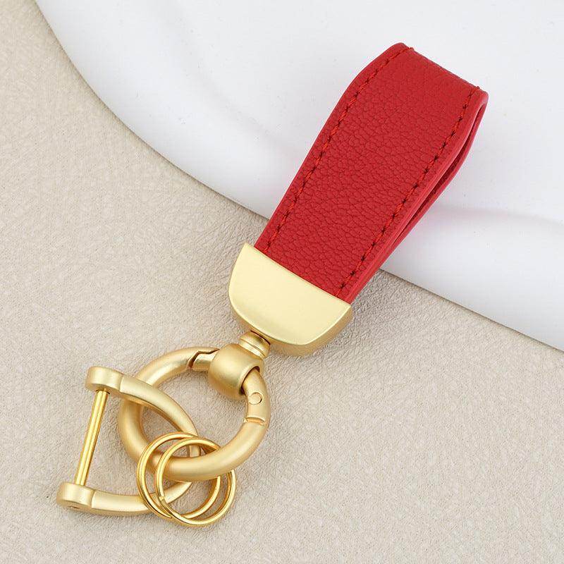 Stylish Men's Leather Car Keychain - Candy Colored Couple Key Pendant Gift for Him (710225427541) | Perfect for Valentine's Day, Anniversary & Couples Gifts