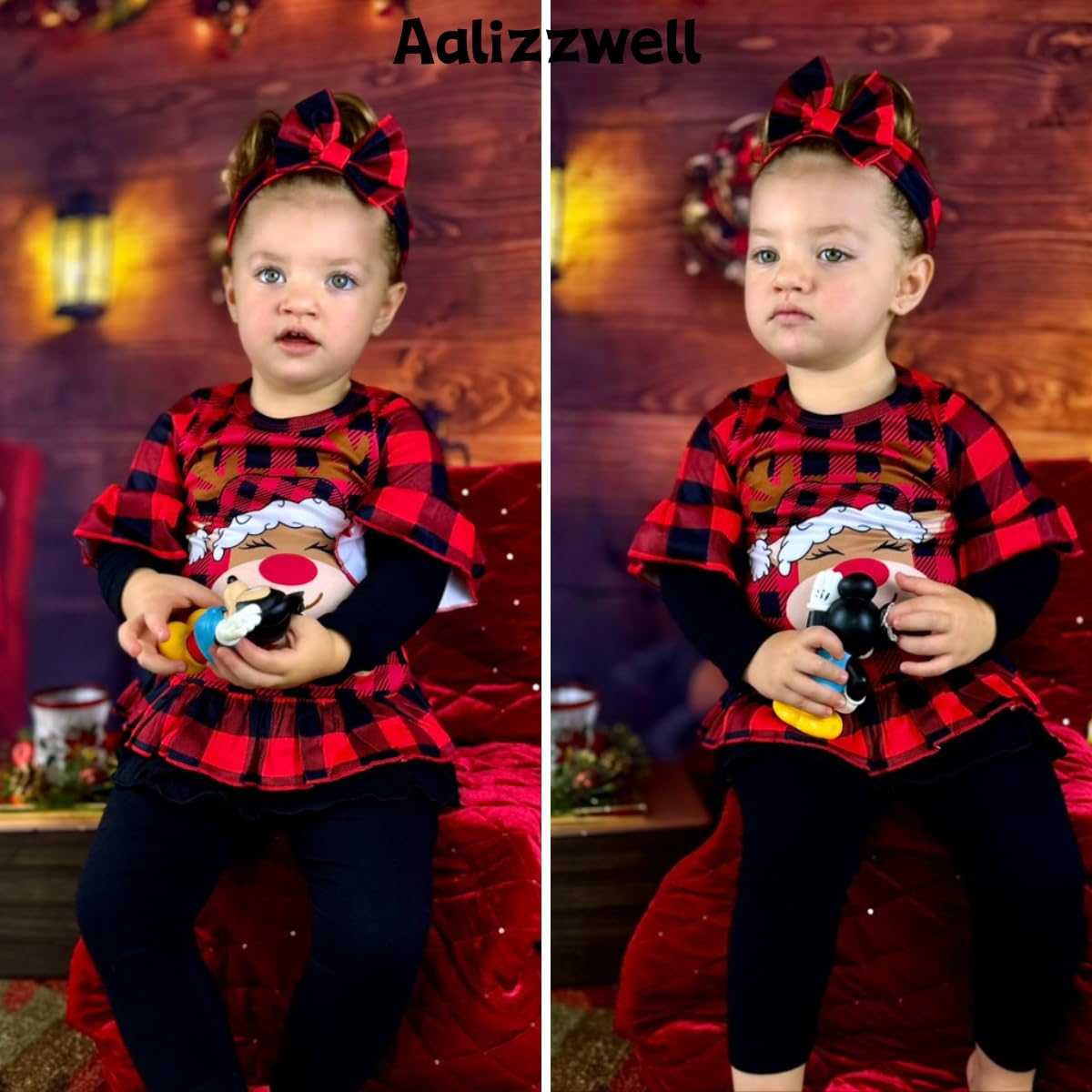 Adorable Valentine's Day Outfit for Toddler Girls - Floral Dress & Headband Set | Perfect for Valentine's Parties, Photos & Special Occasions