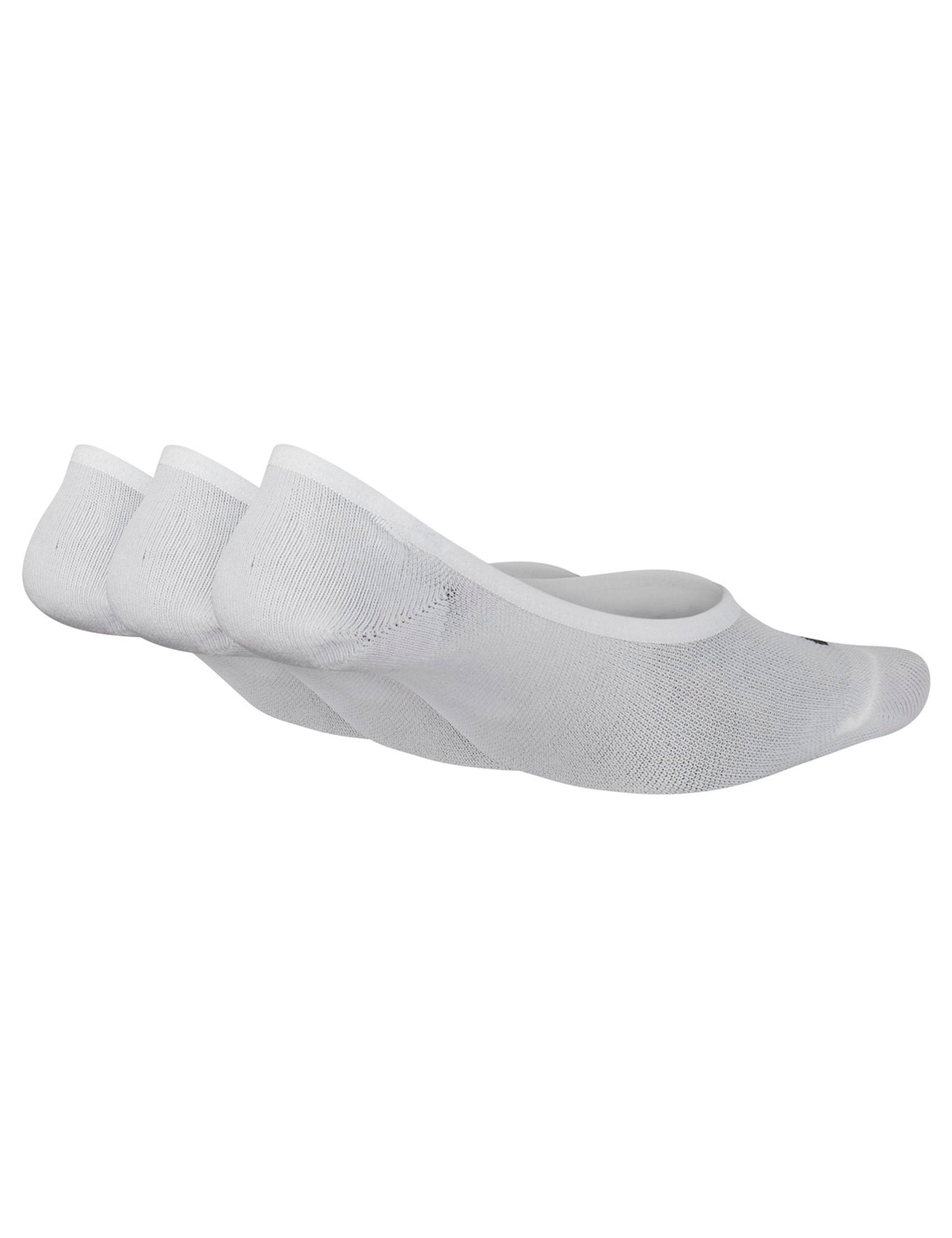 Breathable Everyday Lightweight Footie Socks 3-Pack - Soft Comfortable No-Show Socks for Women & Men - Perfect for Running, Yoga, and Casual Wear (White)