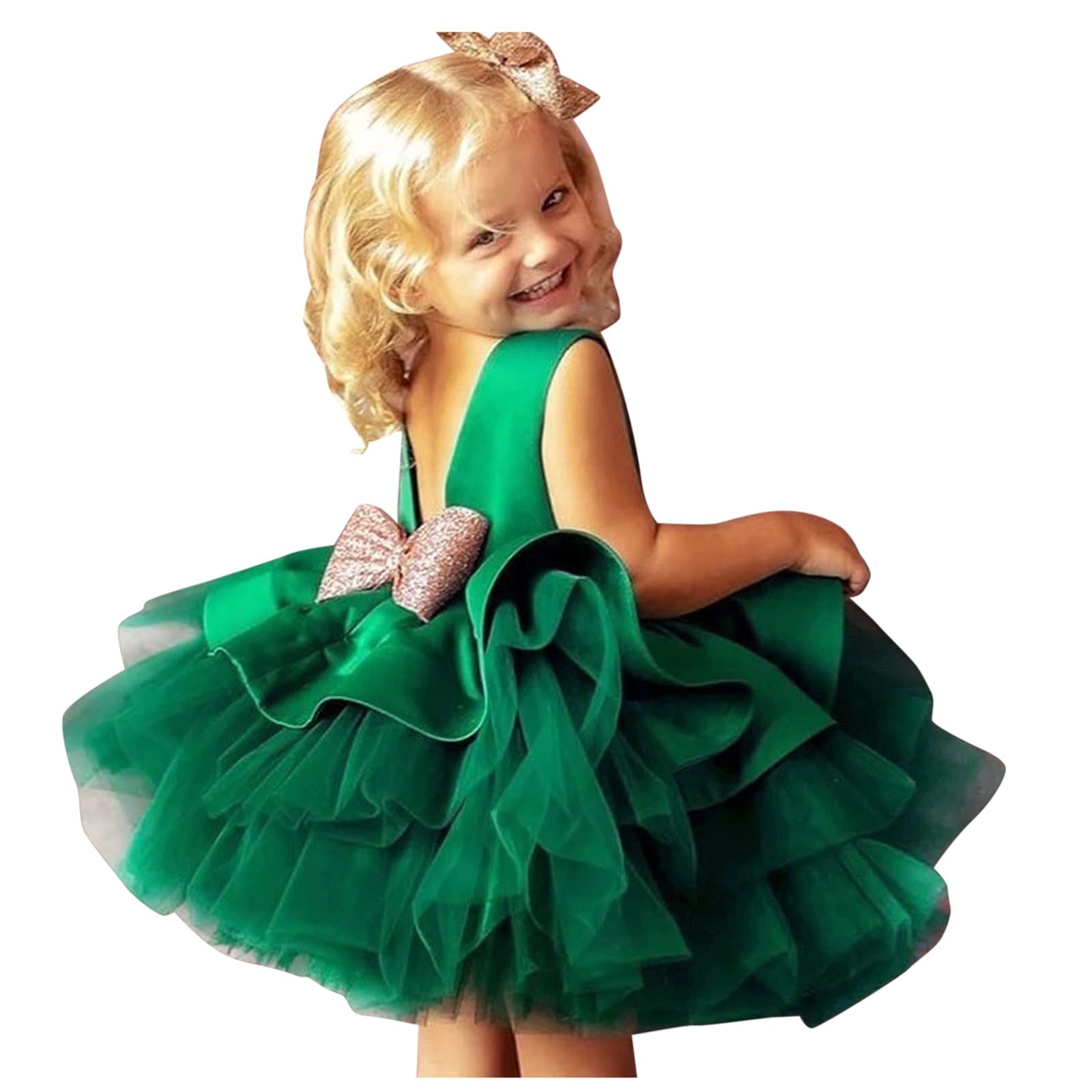 Digood Girls Formal Pageant Gown Dress | Toddler Kids Floral Lace Ball Gown | Princess Party Dress for Baby Girls | Perfect for Pageants, Weddings & Special Occasions