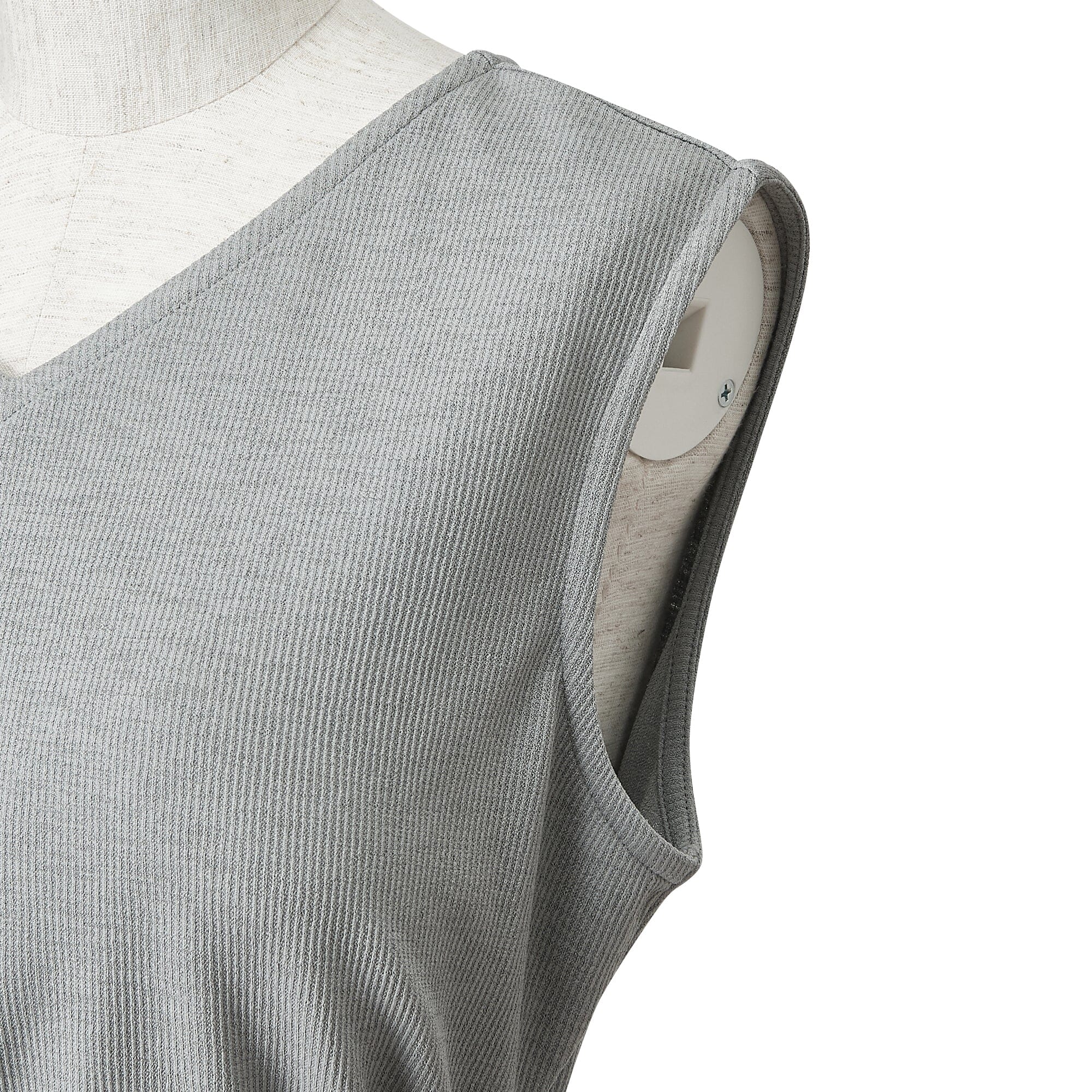 Ice Touch Rib Dress with Built-in Cups in Gray - Perfect for Date Nights, Parties & Casual Outings
