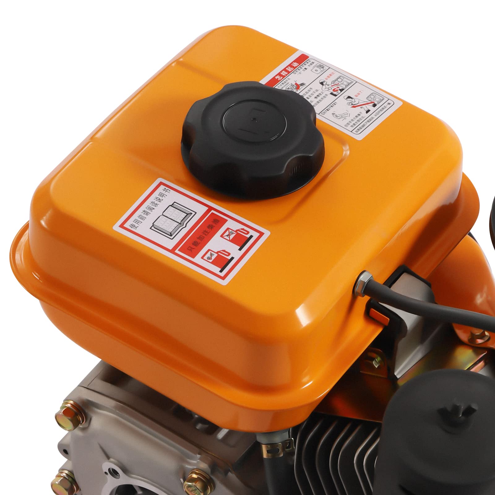 TBVECHI 196cc Single Cylinder Vertical Diesel Engine - 2.2kw Air Cooled with Vortex Oil System for Drainage Machines & Water Pumps (Orange) - Ideal for Agricultural, Construction & Emergency Flood Control Applications