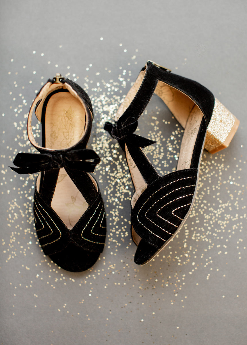 Orelia Black Bow Heels - Elegant Women's Dress Shoes for Parties, Weddings & Special Occasions