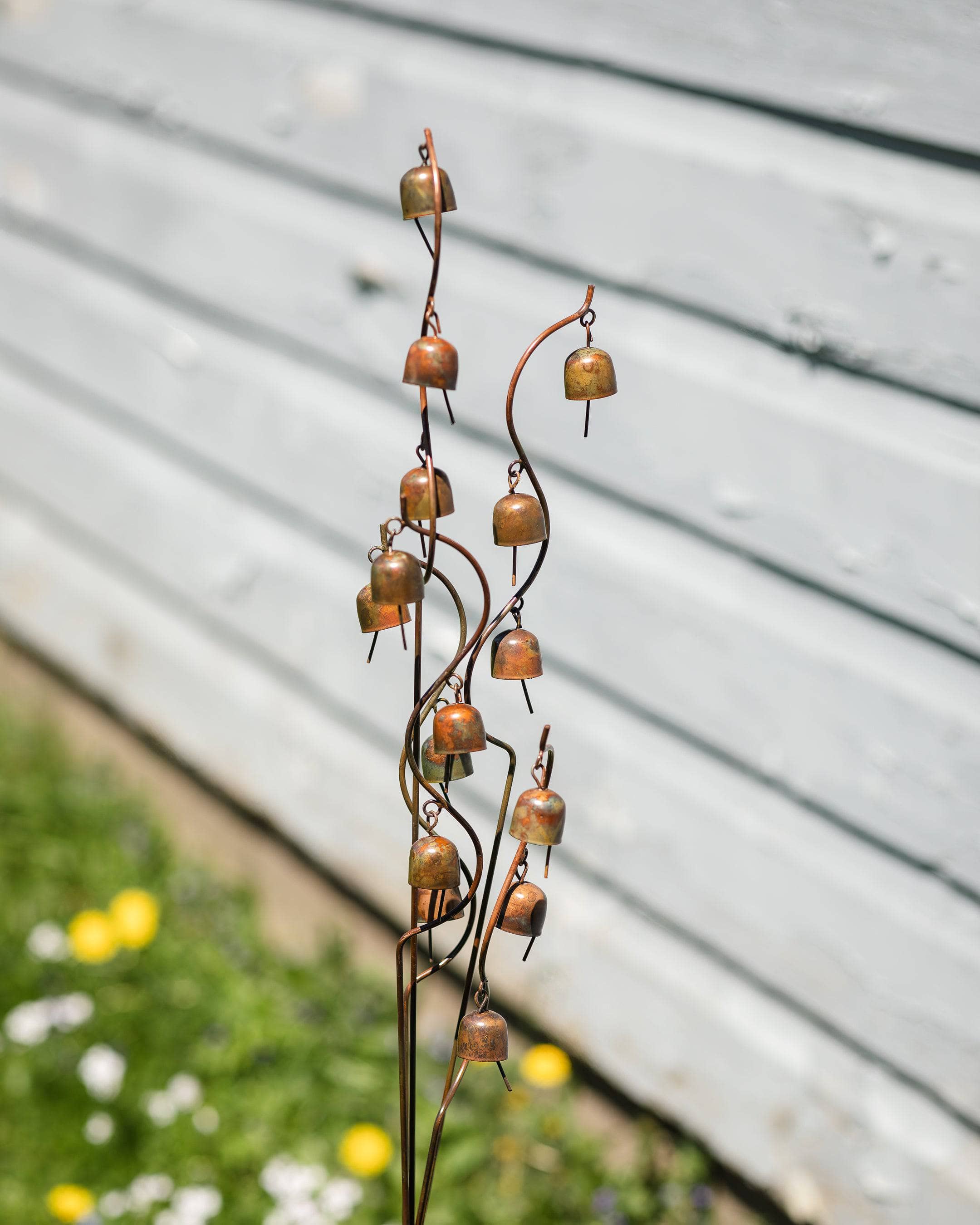Bell Spiral Garden Stake - Decorative Metal Wind Chime Stake for Outdoor Gardens, Yards, and Patios | Perfect for Adding Charm to Flower Beds, Walkways, and Outdoor Decor