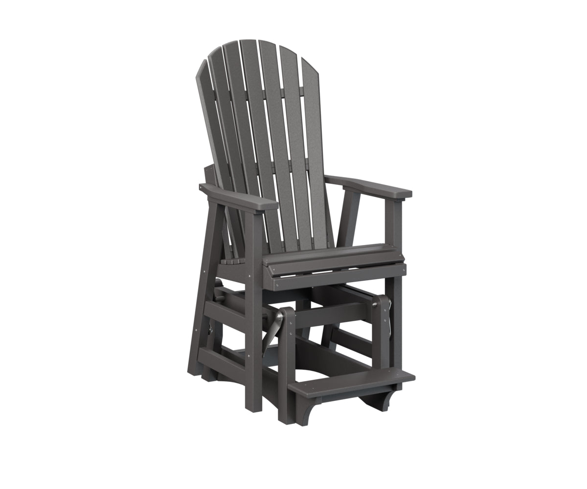 Berlin Gardens Comfo Back Single Counter Glider - Outdoor Patio Bistro Chair with Smooth Gliding Motion, Perfect for Garden, Deck, and Restaurant Use
