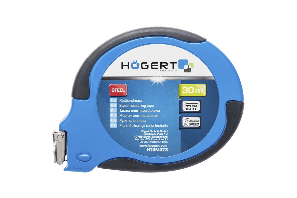 Hogert Technik Tape Measure - 16ft/5m Retractable Measuring Tape with Easy-Read Markings for Construction, DIY, Sewing & Home Improvement Projects
