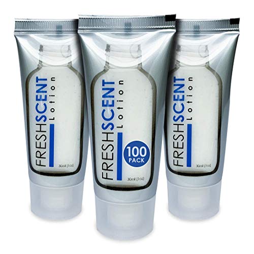 Freshscent Lotion 1oz (100 Pack) - Travel Size Bulk Toiletries for Hotels, Hospitality & Airlines | Mini Moisturizer for Guest Amenities, Spa, Gym & Vacation Essentials