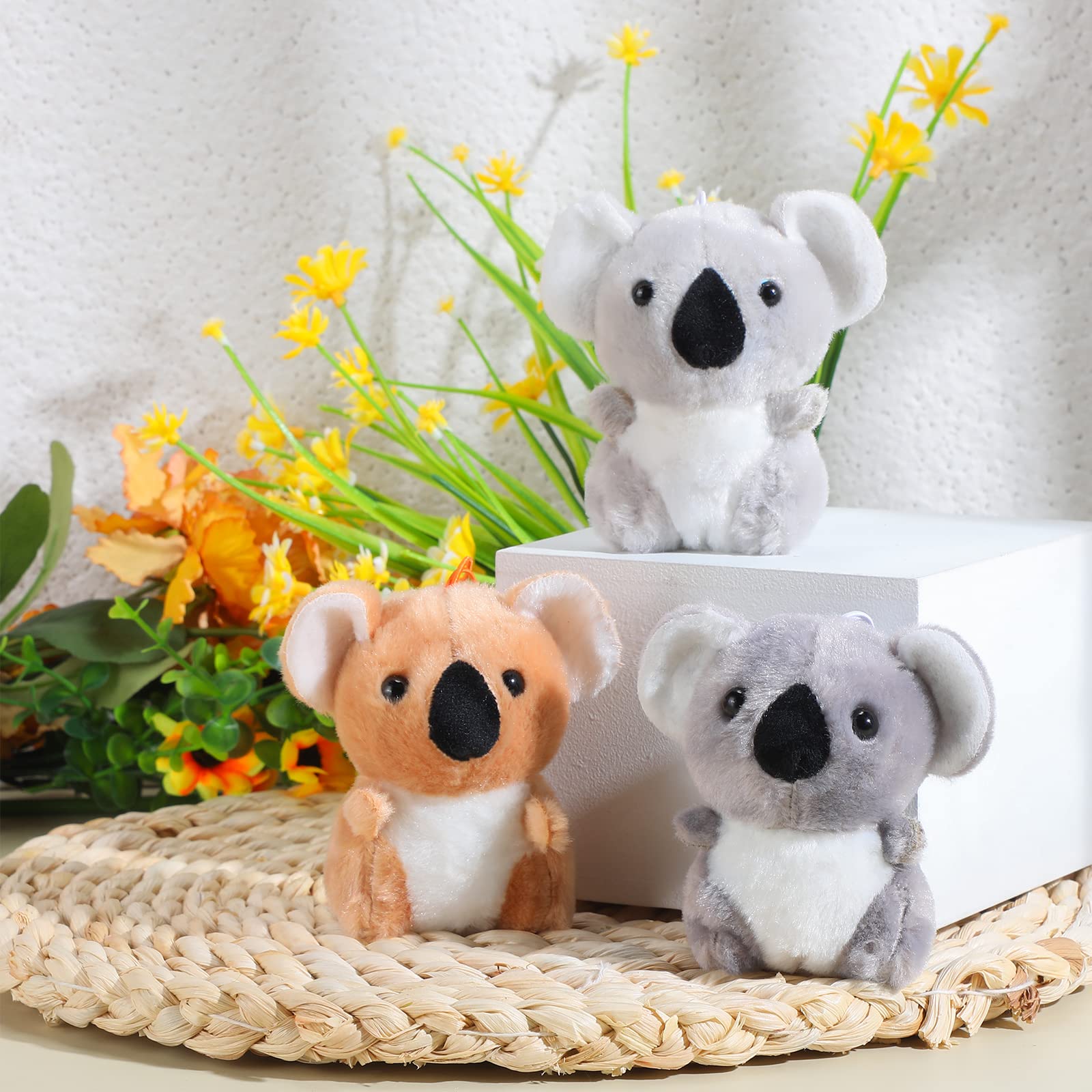 9 Pcs Mini Koala Bear Plush Stuffed Animals - Soft Huggable Keychain Plush Toys for Kids, 4 Inch Small Koala Plushies Bulk Set - Perfect for Birthday Party Favors, Gifts, Awards & Forest-Themed Decorations