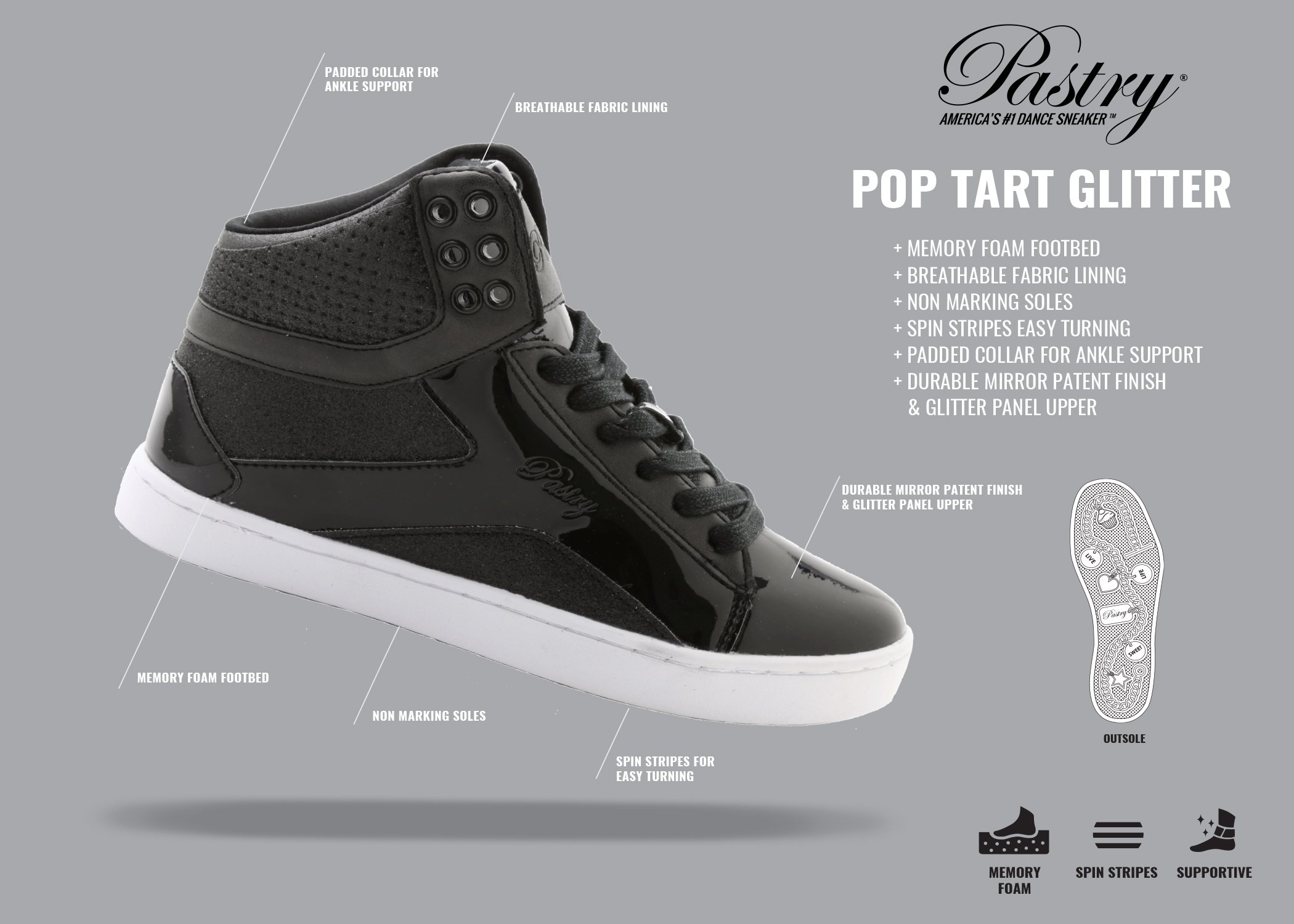 **Glitter High-Top Sneakers for Women – Fashion Pastry Pop Tart Dance Shoes | Perfect for Dance Performances, Parties & Casual Wear**