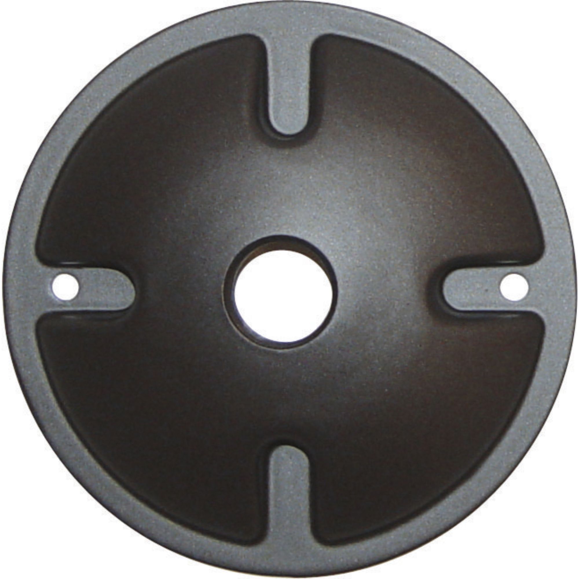 1 Light Die Cast Mounting Plate - Dark Gray Finish - Heavy Duty Metal Bracket for Ceiling Lights, Pendant Fixtures & Industrial Lighting Installations