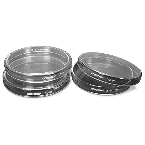Sterile Corning Petri Dishes 100x20mm - Pack of 12 for Lab Experiments, Microbiology & Cell Culture | Premium Glass Laboratory Equipment