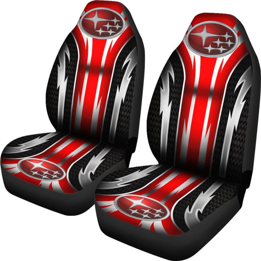 Premium 2-Piece Front Seat Covers for Subaru - Vibrant Red (Part# 144627) | Universal Fit for Impreza, Outback, Forester | Durable Protection for Commuting & Road Trips
