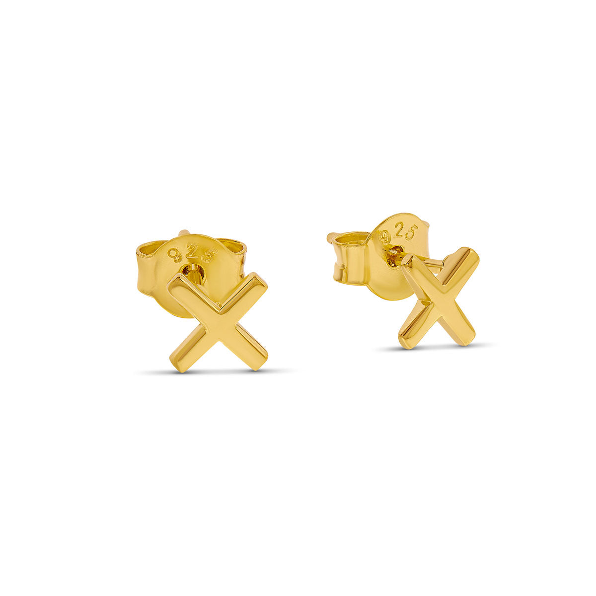 Baby Kiss Gold Stud Earrings for Girls - Hypoallergenic 14K Gold Plated Studs for Sensitive Ears - Perfect for Everyday Wear, Birthday Gifts & Special Occasions