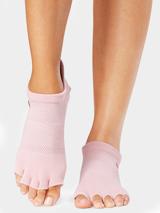 ToeSox Low Rise Half Toe Grip Socks for Women - Non-Slip Yoga Socks with Toe Separation - Perfect for Yoga, Pilates, Barre & Home Workouts