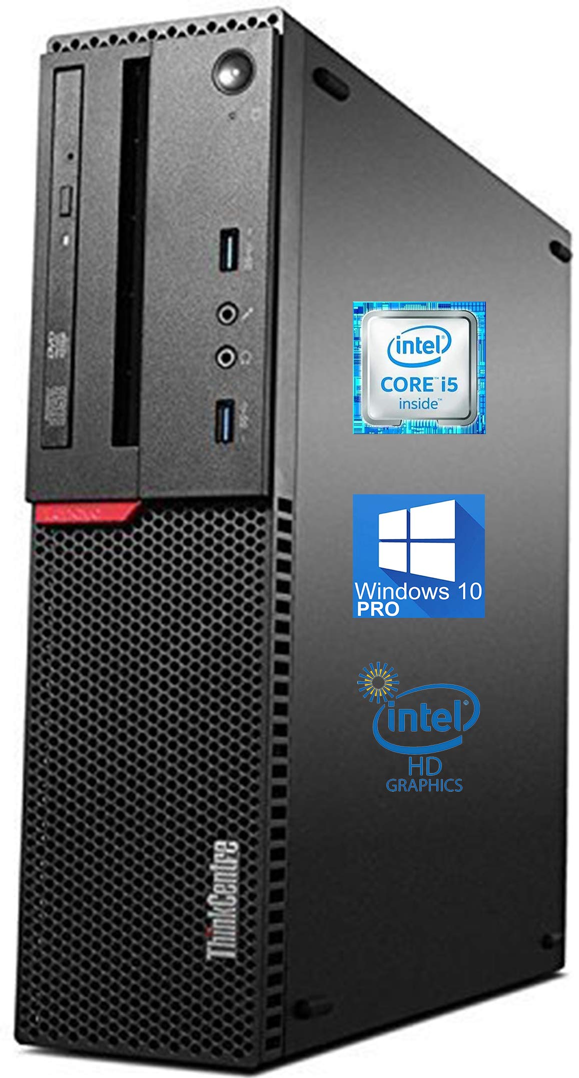 Lenovo ThinkCentre M900 SFF Business Desktop PC - Intel Core i5-6500 Processor (Up to 3.6GHz), 8GB RAM, 1TB SSD, Windows 10 Pro - Dual 4K Monitor Support via DisplayPort & HDMI, DVD-RW, WiFi, Bluetooth (Certified Refurbished) - Perfect for Office Work, Home Business & Multi-Tasking Professionals