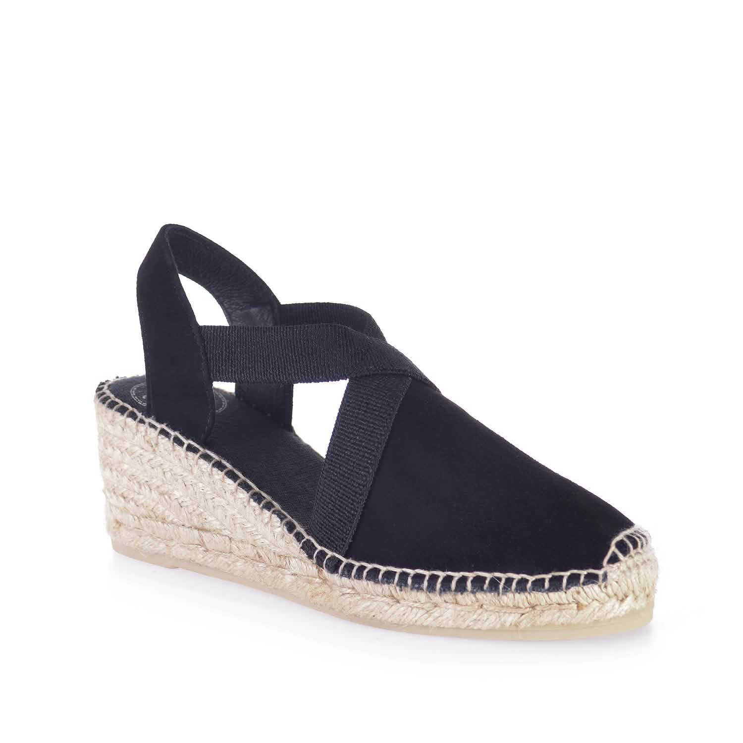 Women's Plain Suede Leather Wedge Espadrilles - Comfortable Casual Summer Shoes for Beach, Vacation & Everyday Wear | Tona