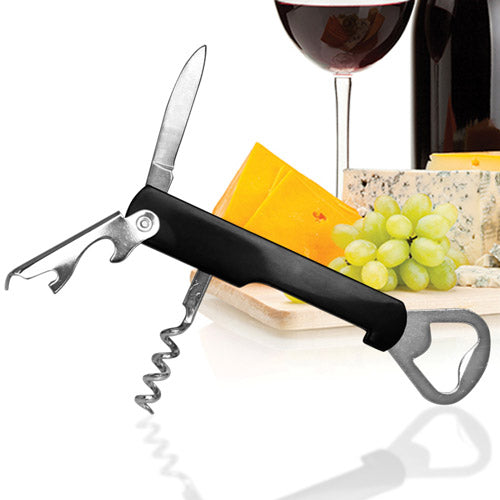 Premium Wine Opener & Corkscrew Set - Stainless Steel Bottle Opener with Foil Cutter - Perfect for Home, Parties, Gifts & Wine Enthusiasts