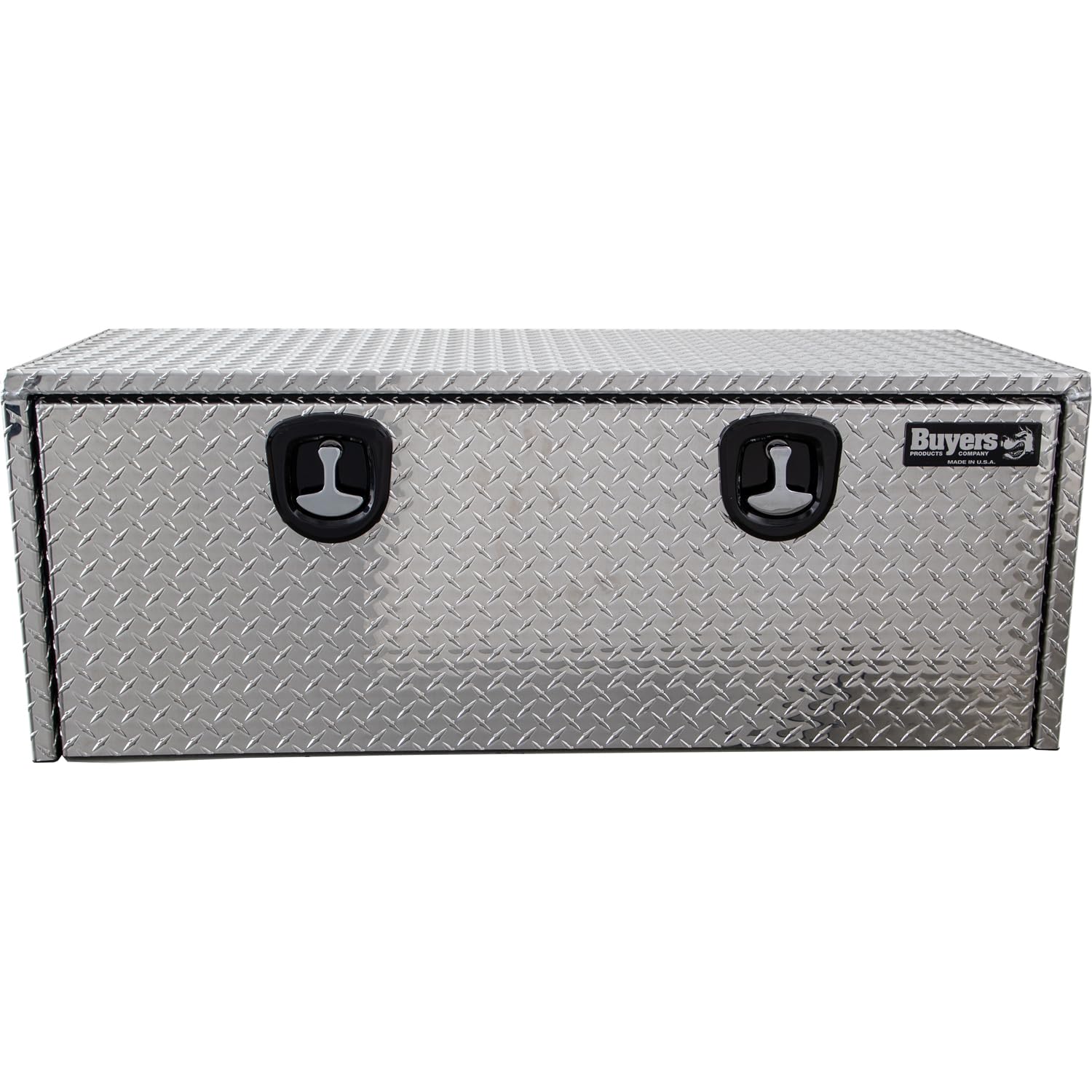 Diamond Tread Aluminum Underbody Truck Tool Box with Compression Latch - 18x18x48 Inch Heavy Duty Storage & Organization | Made in USA | Perfect for Construction, Landscaping & Fleet Maintenance