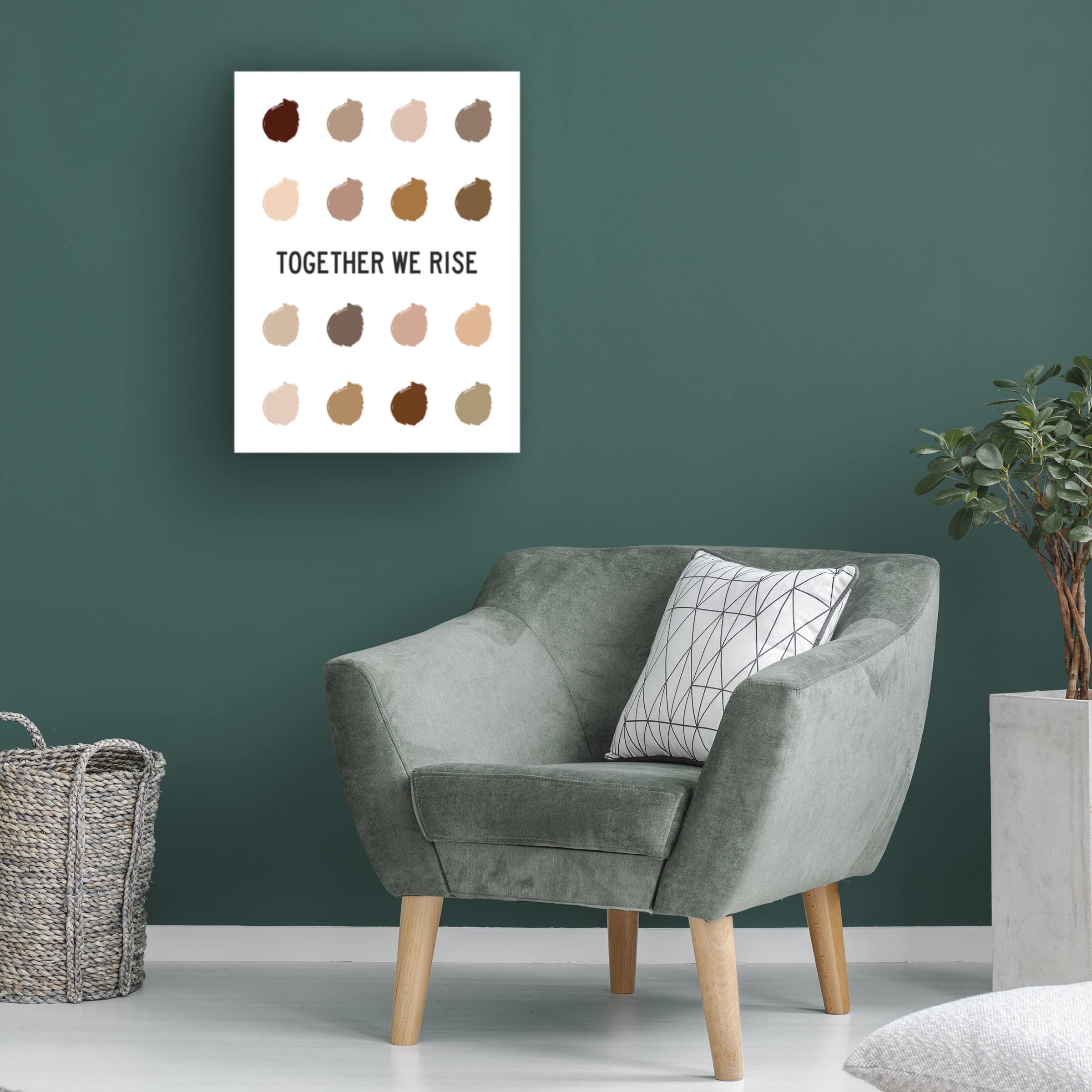 Trademark Fine Art 'Together We Rise' Canvas Wall Art by Tenisha Proctor - Inspirational Home Decor for Living Room, Bedroom & Office