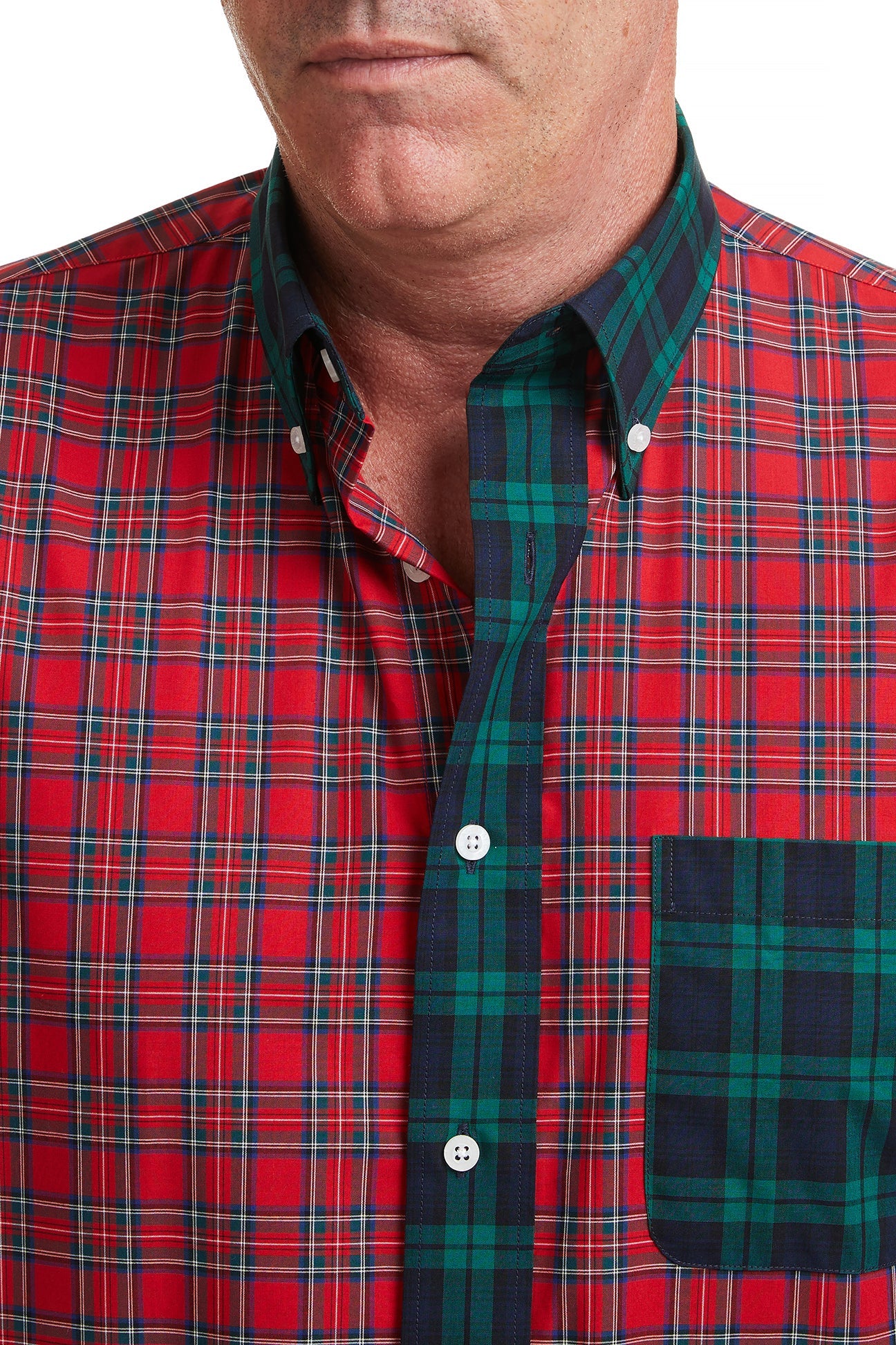 Stylish Chase Shirt with Tartan Panel - Perfect for Casual Outfits & Layering in Fall & Winter
