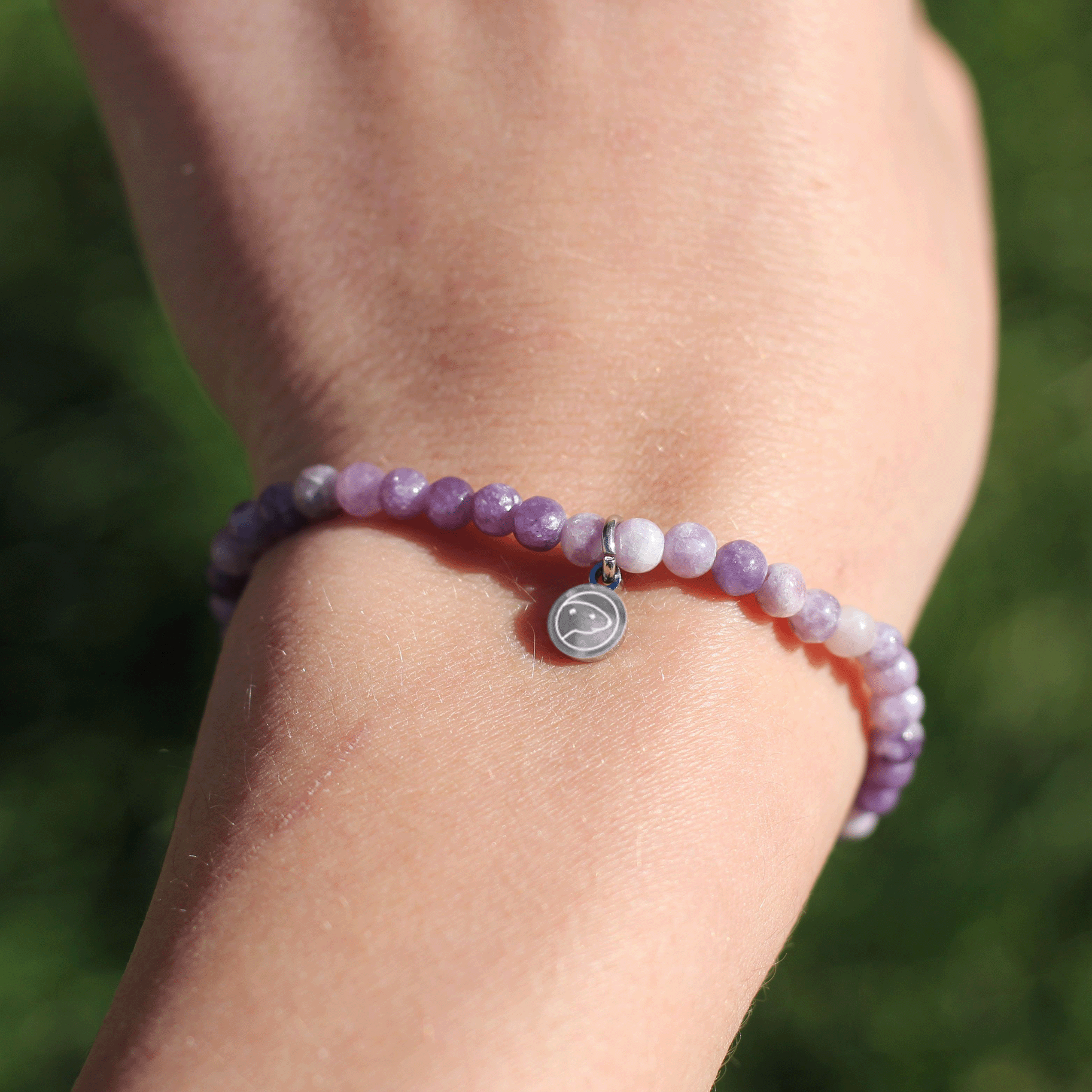 Lepidolite Healing Stone Bracelet for Women - Mini Adjustable Crystal Jewelry for Stress Relief & Anxiety - Perfect for Meditation, Yoga & Spiritual Healing